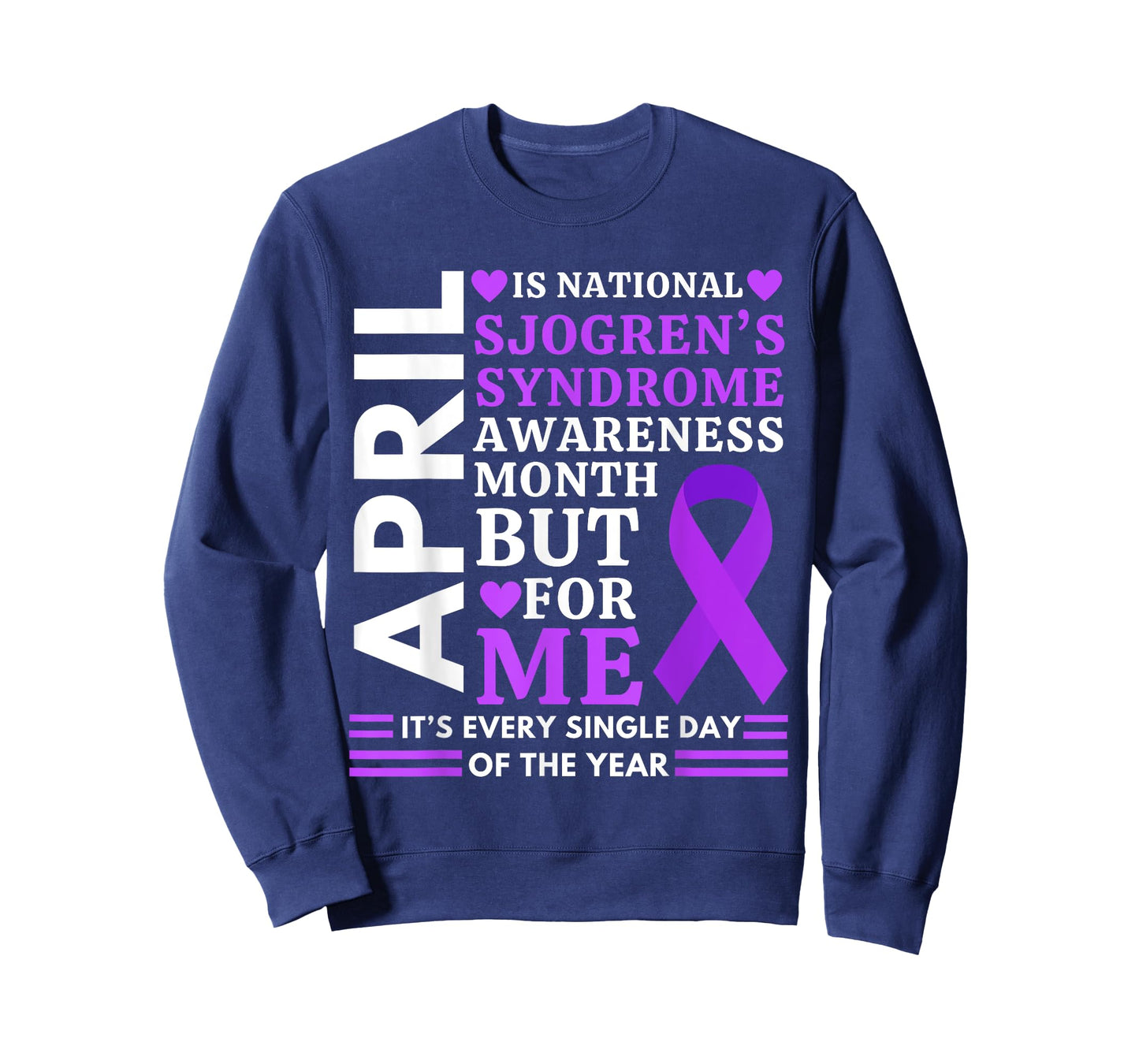 April Wear Purple Ribbon Sjögren's Syndrome Awareness T-Shirt