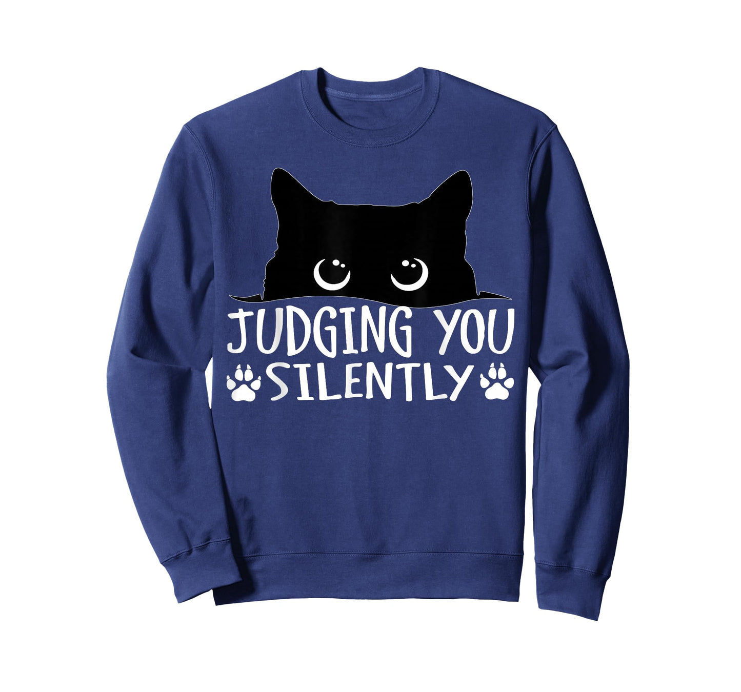 Funny Black Cat Judging You Silently Sarcastic Cat T-Shirt