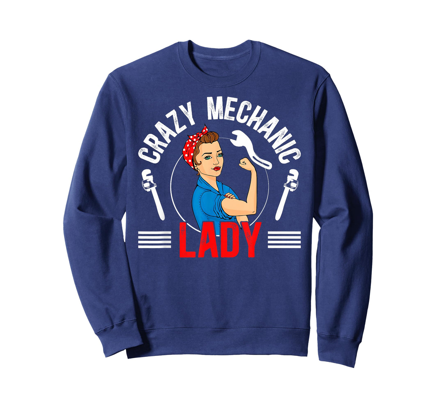 Crazy Mechanic Lady Female Mechanic Women Mechanics Girl T-Shirt