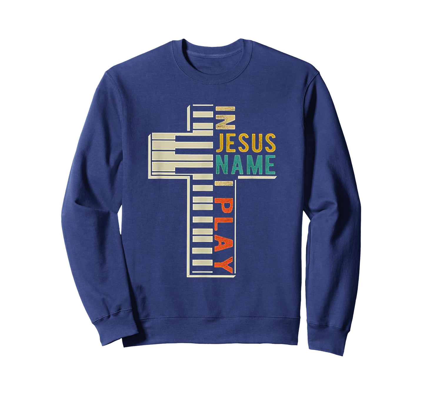 in Jesus' Name I Play Piano Christian Music T-Shirt Gift T-Shirt