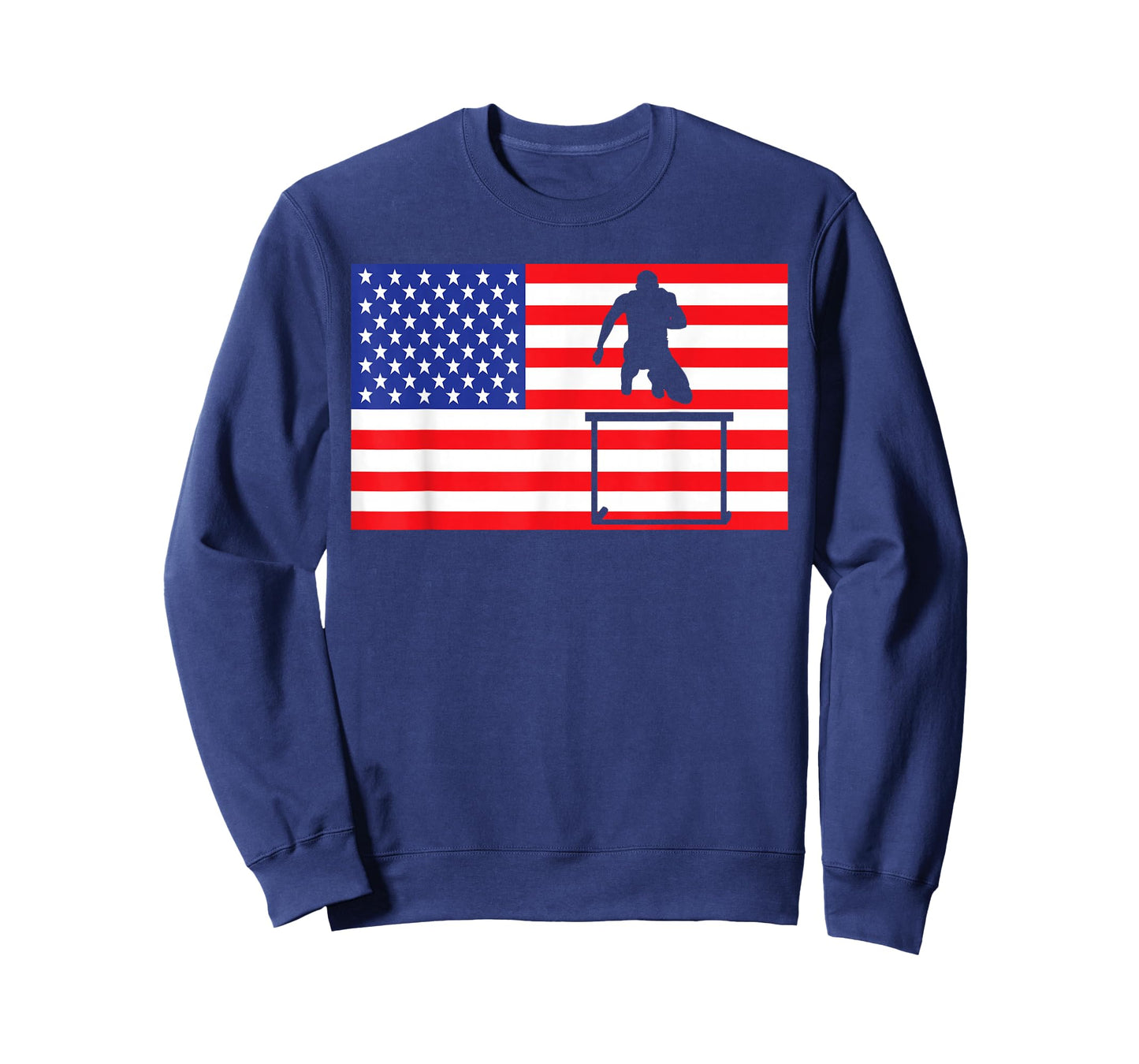 Hurdles USA American Flag Track & Field Running 4th Of July T-Shirt