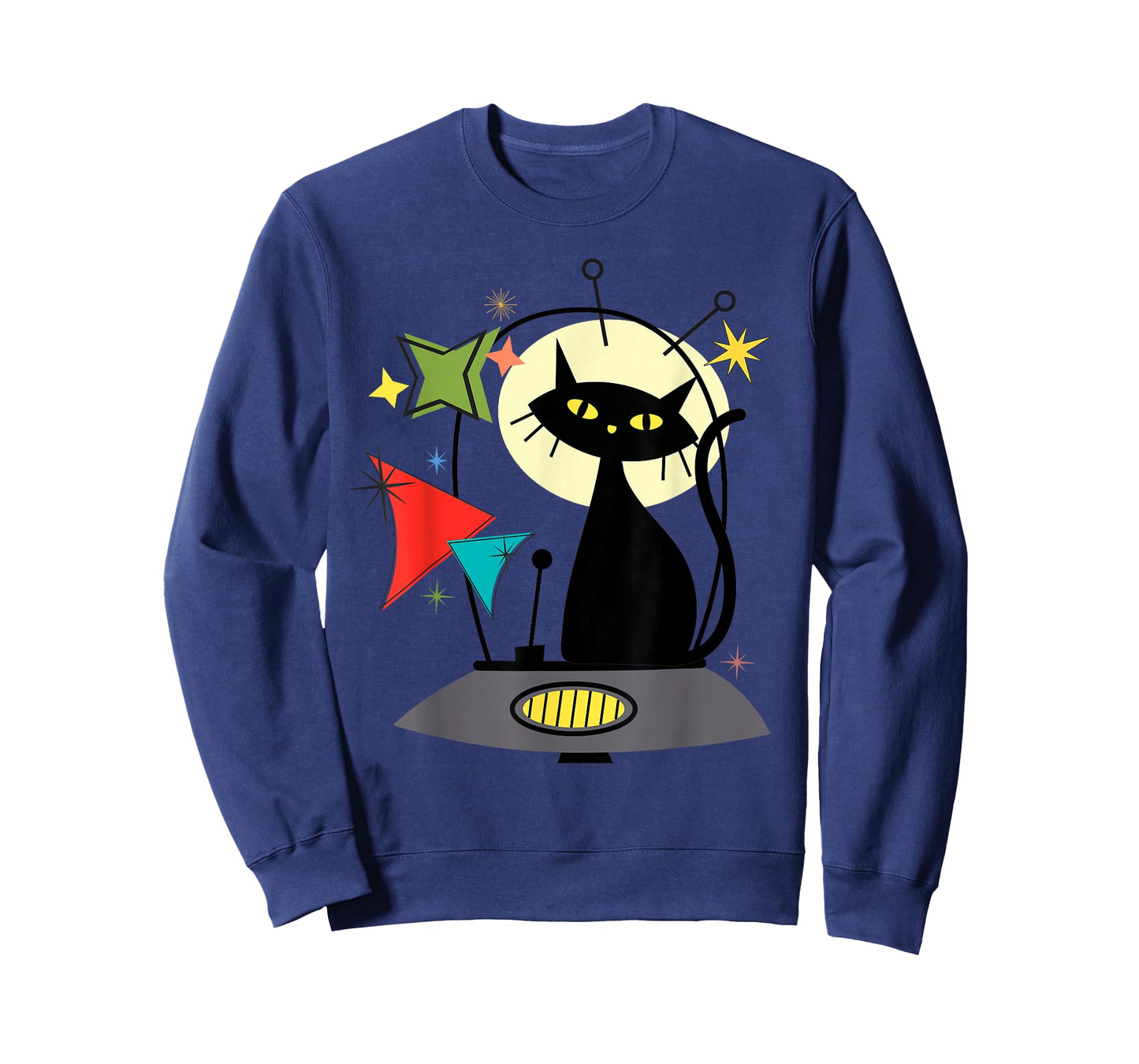 Mid Century Cat Retro Atomic Age Space Modern 50s 60s Kids T-Shirt