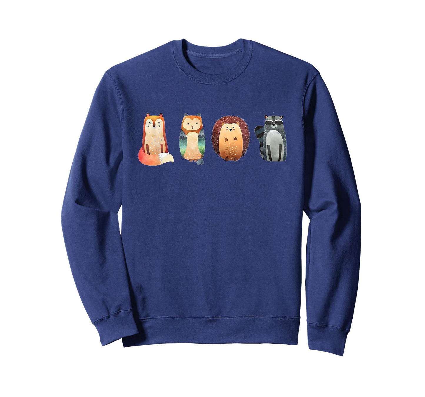 Cute Woodland Creatures Fox Owl Hedgehog Racoon T-Shirt