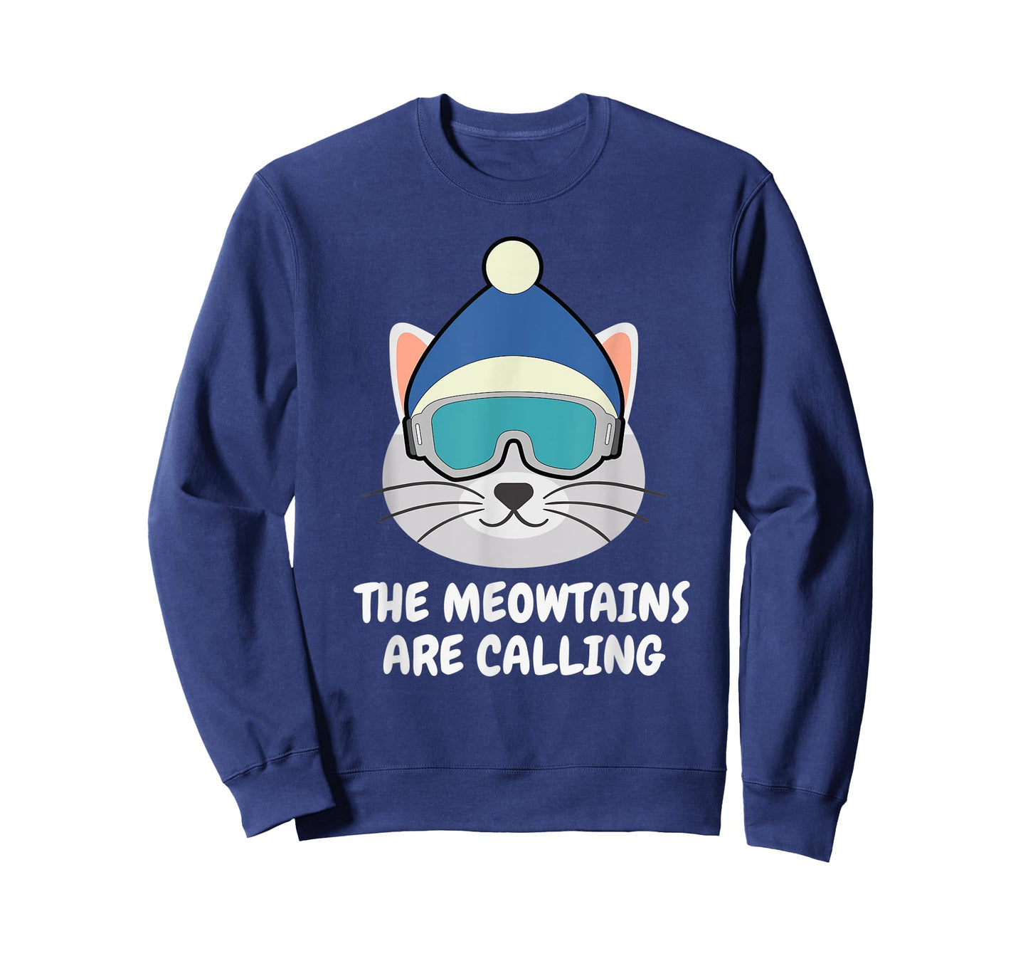 The Meowtains Are Calling Snowboard Ski Cat Men Women Kids T-Shirt