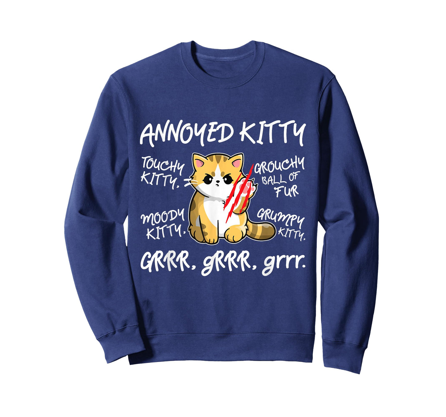 Angry Cat - Moody Annoyed Kitty - Size - Cute Cat's T-Shirt