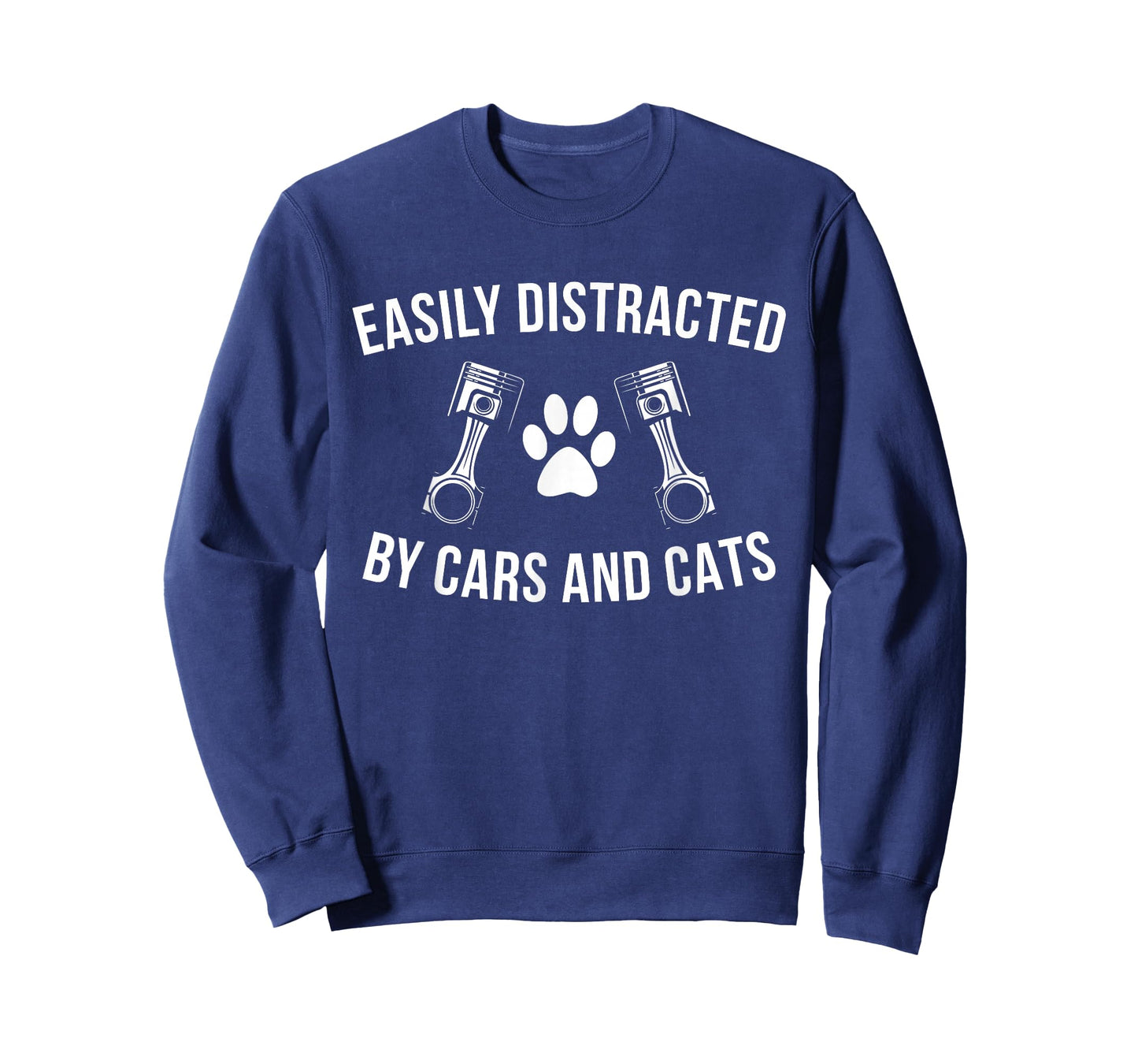 Car Enthusiast Cat Lover Easily Distracted by Cars and Cats T-Shirt