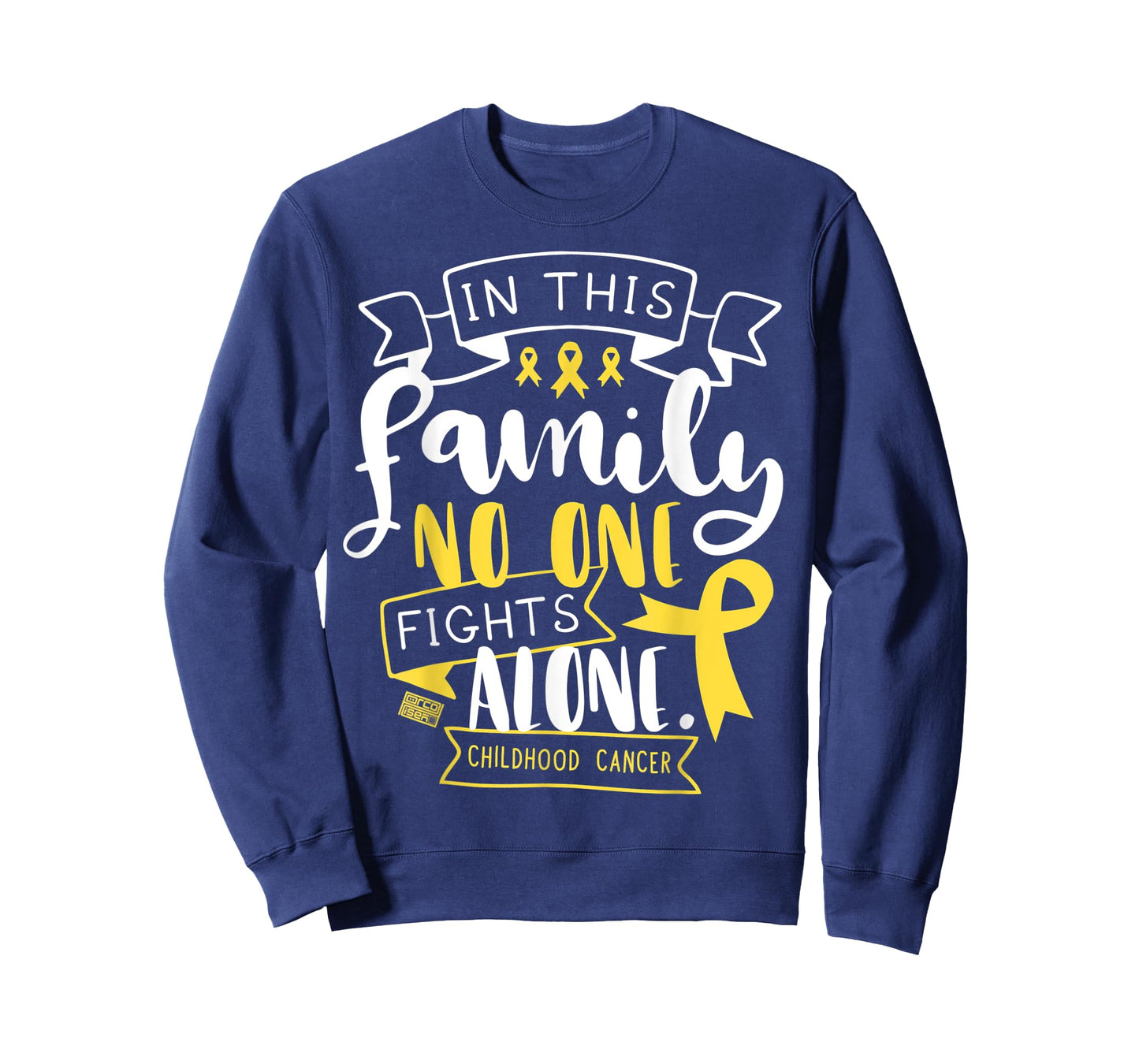CHILDHOOD CANCER AWARENESS KID FAMILY NO ALONE QUOTE T-SHIRT
