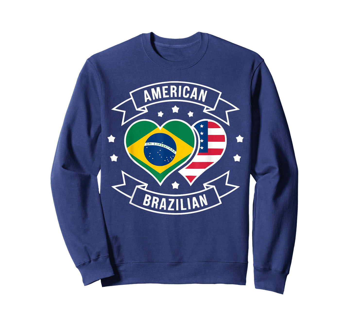 Half American Half Brazilian USA Flag Brazil America T-Shirt