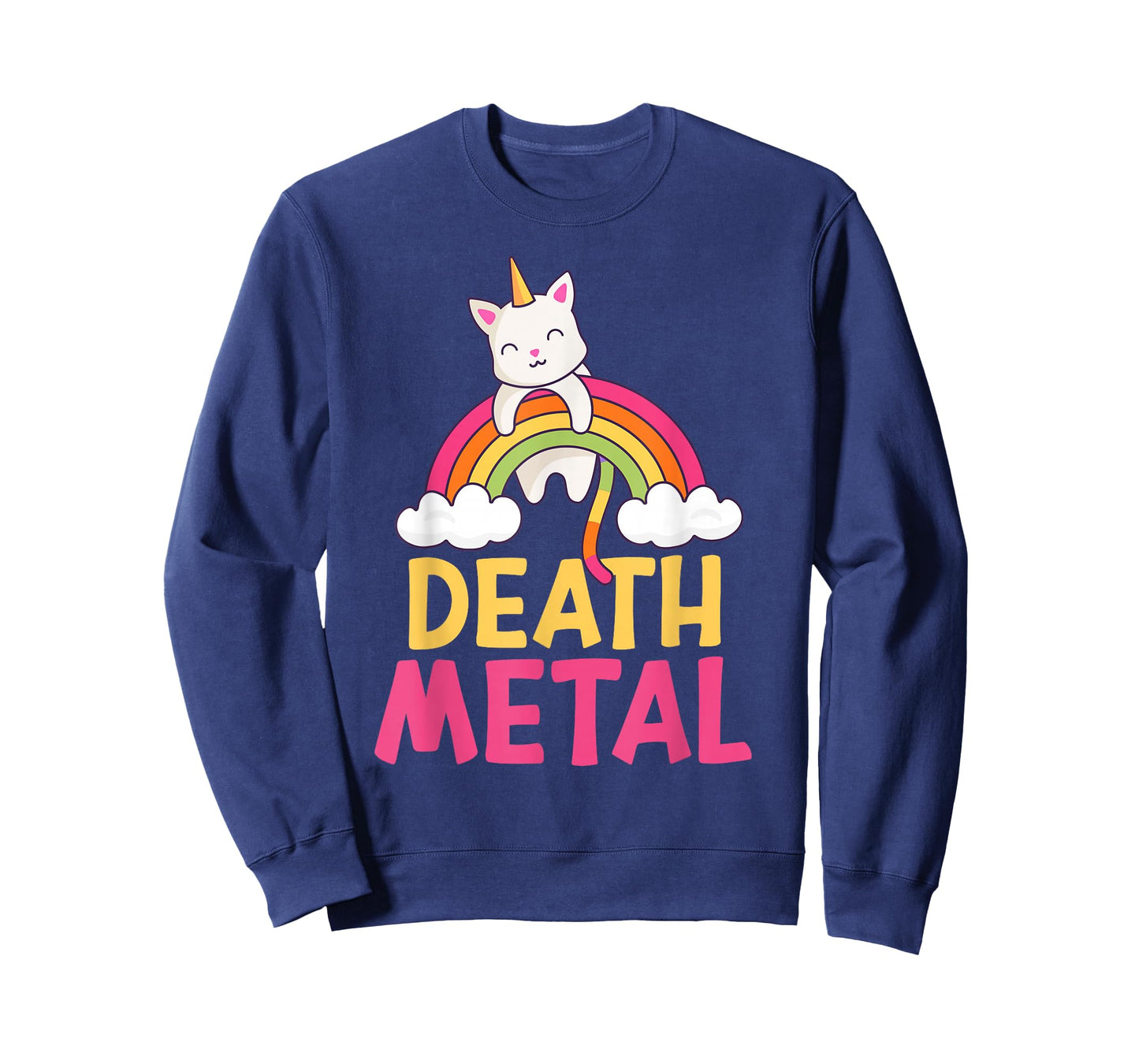 Funny Colorful Death Metal Rainbow Cat Unicorn Unicat T-Shirt
