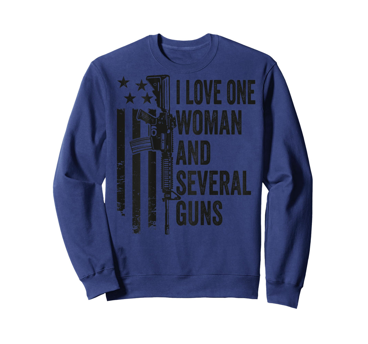 I Love One Woman And Several Guns - Camo Mens Gun - ON BACK T-Shirt