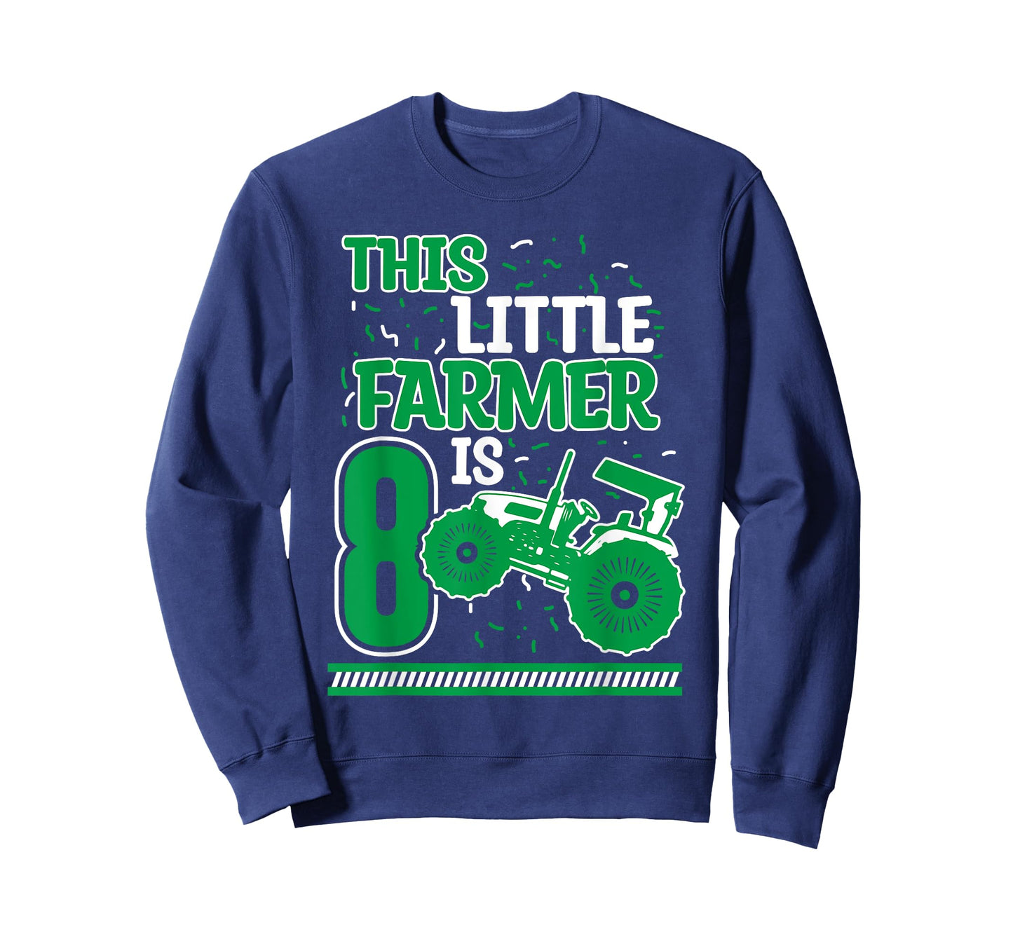 8 Years Old Boy Tractor Little Farmer 8th Birthday Kids T-Shirt