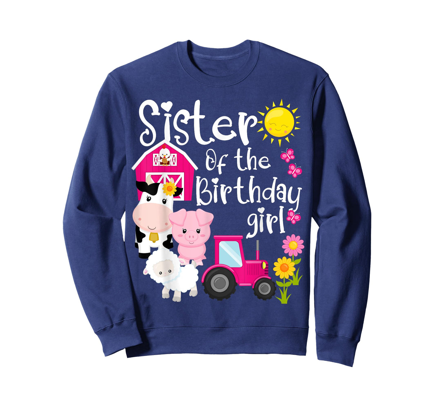 Farm Animals Sister Of The Birthday Girl Party Barnyard T-Shirt