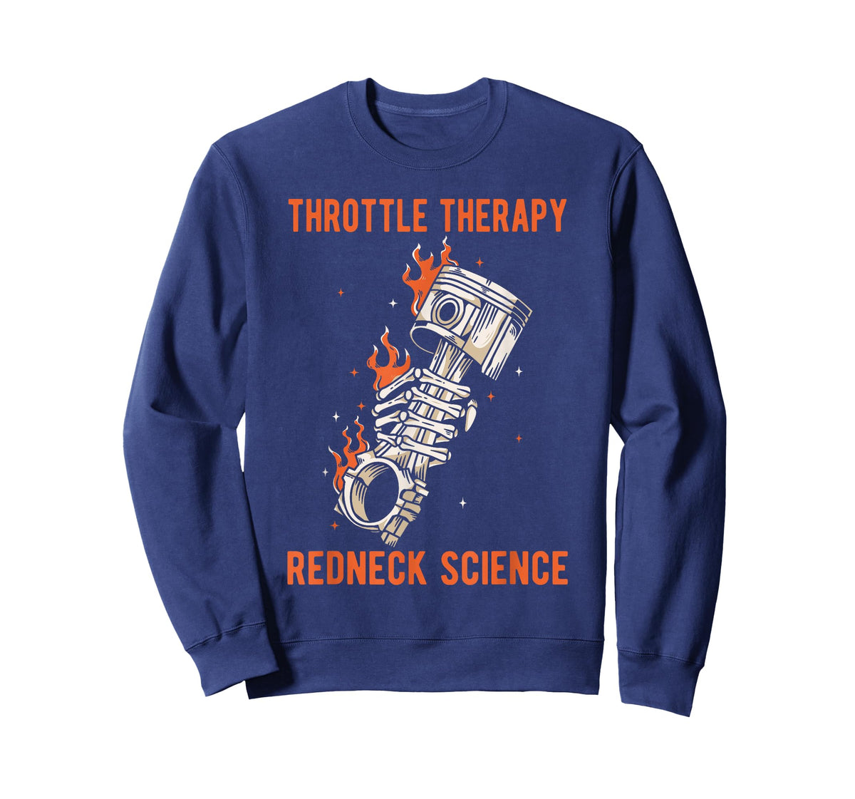 Throttle Garage Therapy Redneck Science Motorcycle Mechanic T-Shirt