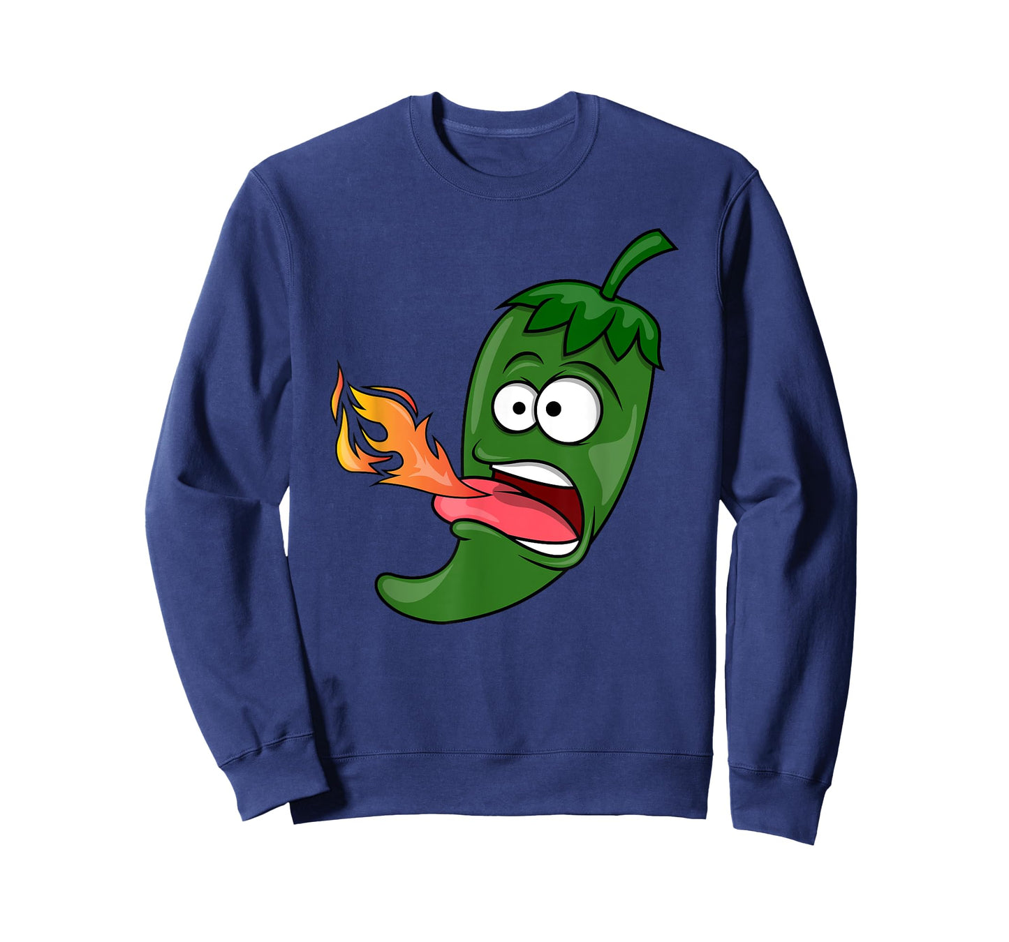 Chili Pepper Breathing Fire T-Shirt | Red Hot Funny Cartoon T-Shirt