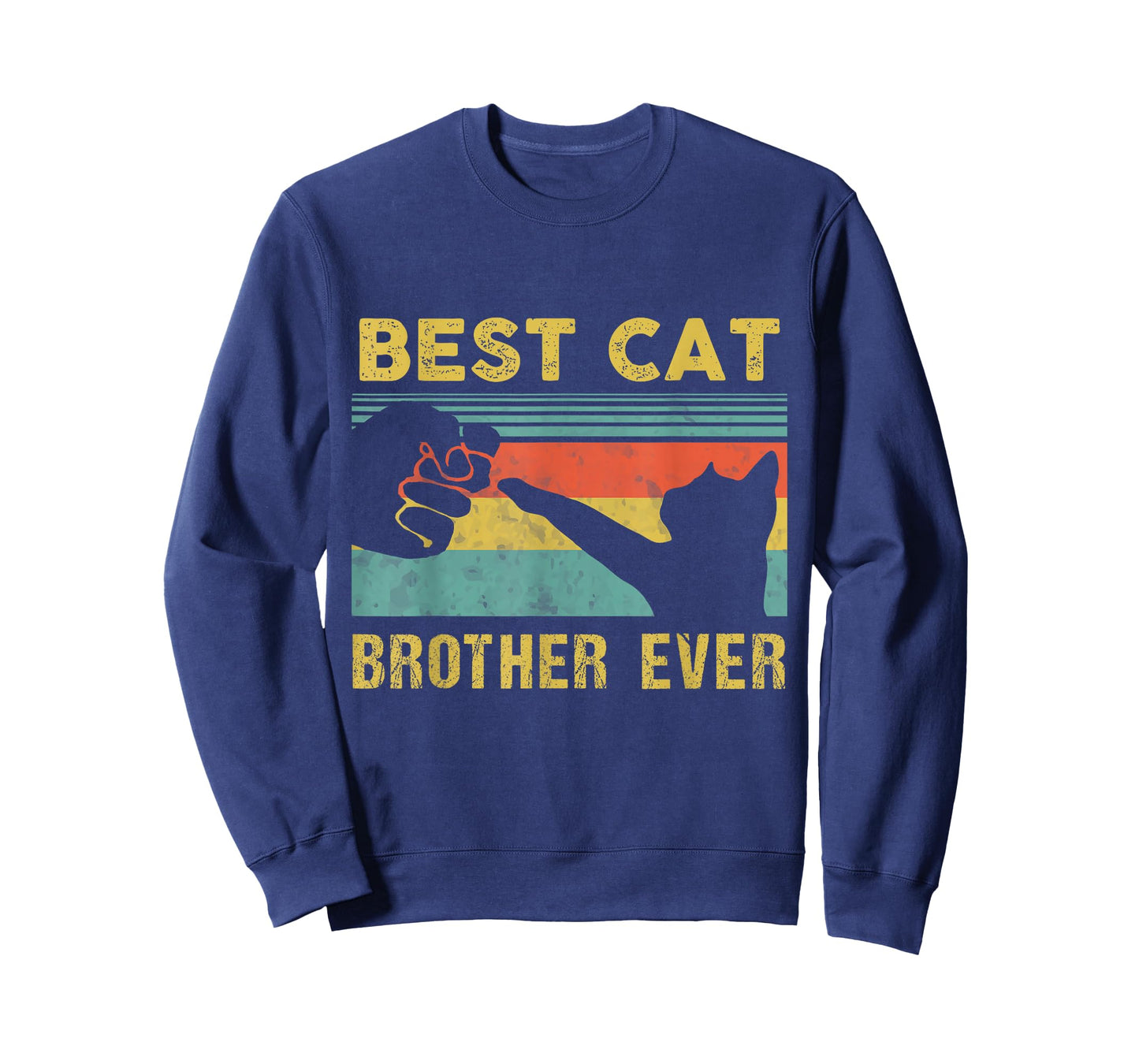 Best Cat Brother Ever Vintage Cats Happy Father's Day T-Shirt