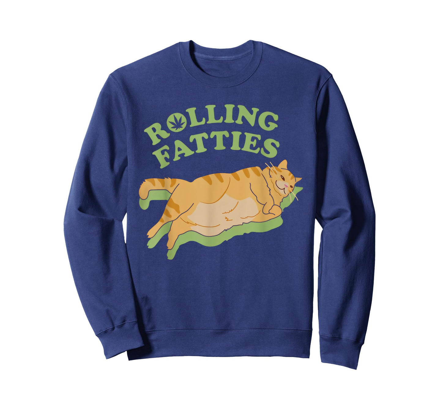 Rolling Fatties Weed Cannabis Marijuana 420 Cat Lover Funny T-Shirt