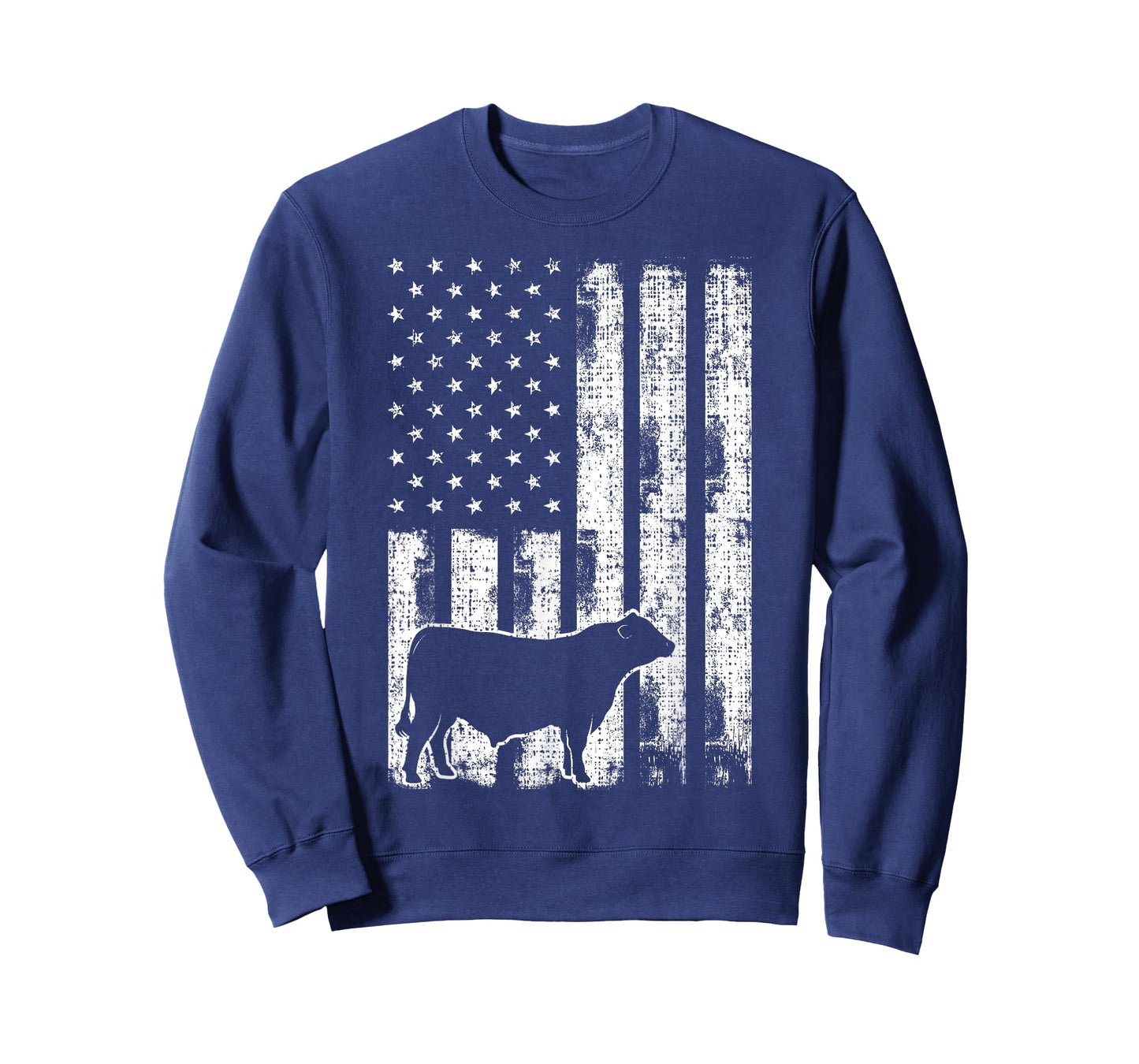 Vintage American Flag - USA Cow Black Angus Rancher T-Shirt