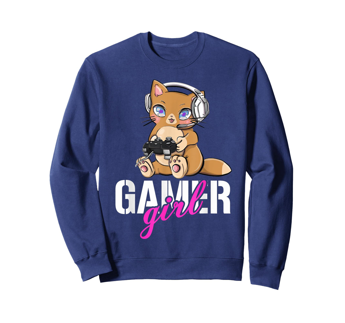 Gamer Cat Girl Gaming Cute Gamer Cats Cats And Gaming T-Shirt