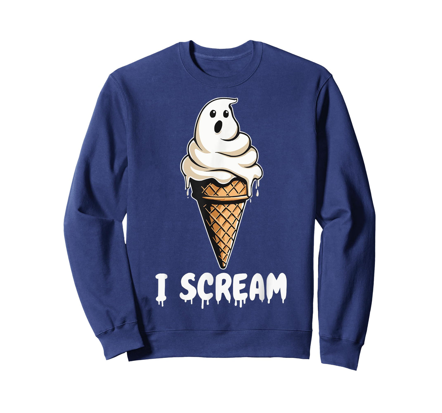 Funny Cute Ice Cream Ghost I Scream Halloween Party Costume T-Shirt