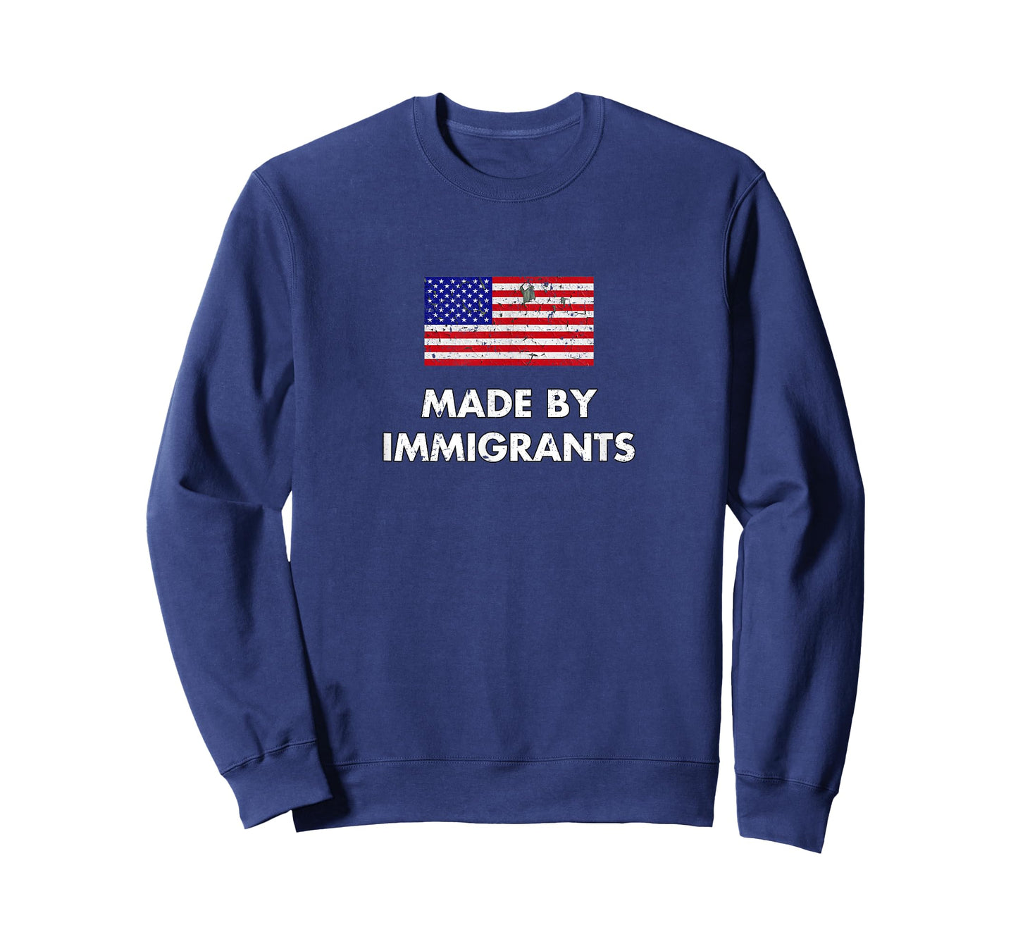 Made by Immigrants Americian Flag Gift Immigration T-Shirt