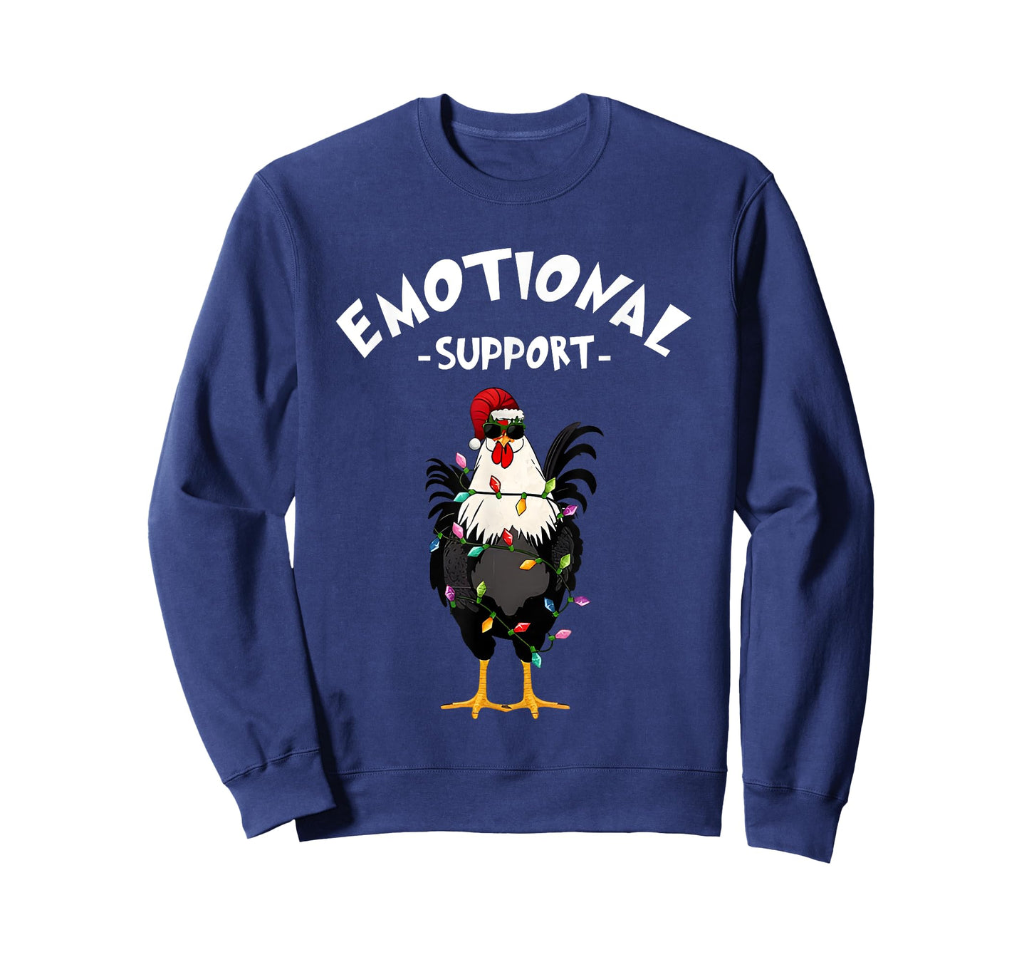 Chicken Emotional Support Cock Funny Christmas T-Shirt