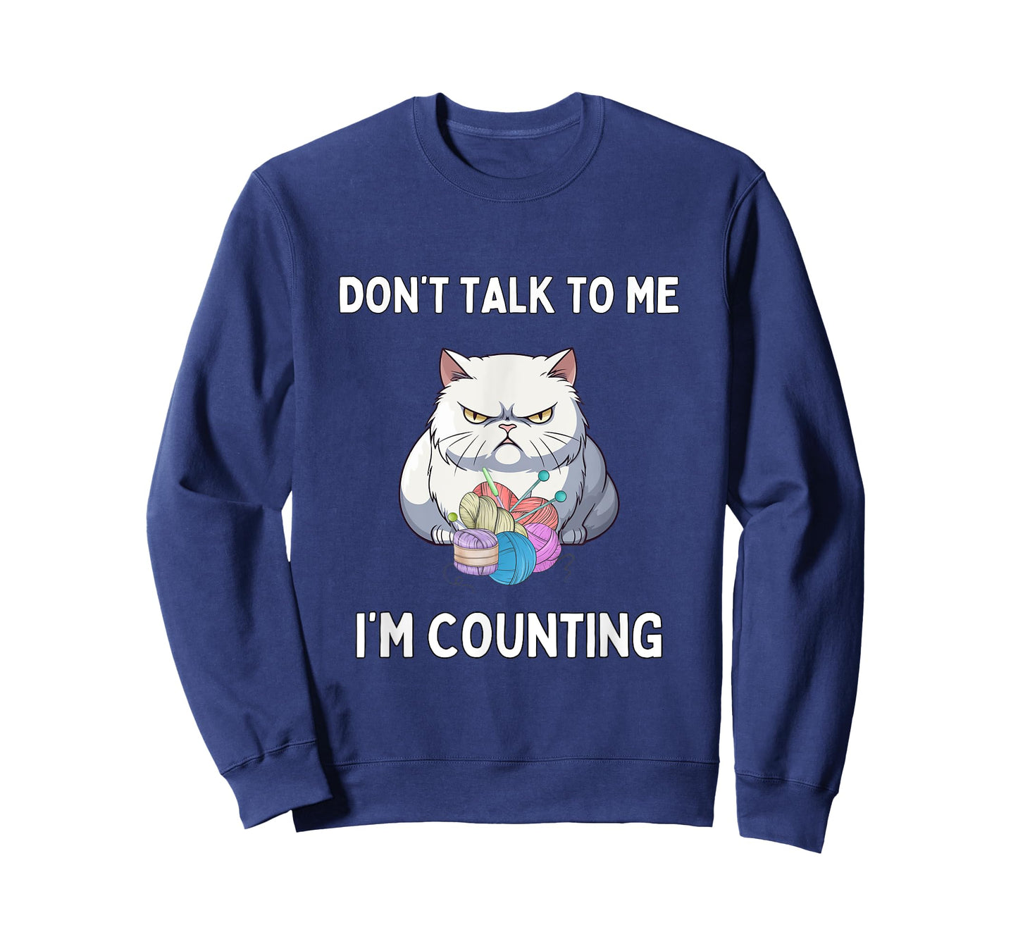 Don't Talk To Me I'm Counting Funny Crochet Cat Lover T-Shirt