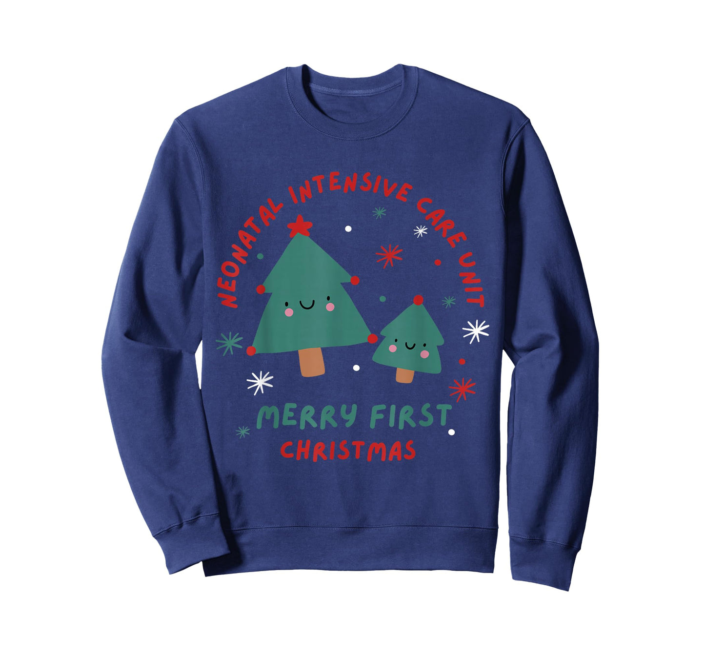 Cute Funny NICU Merry First Christmas Nurse Crew Squad Xmas T-Shirt