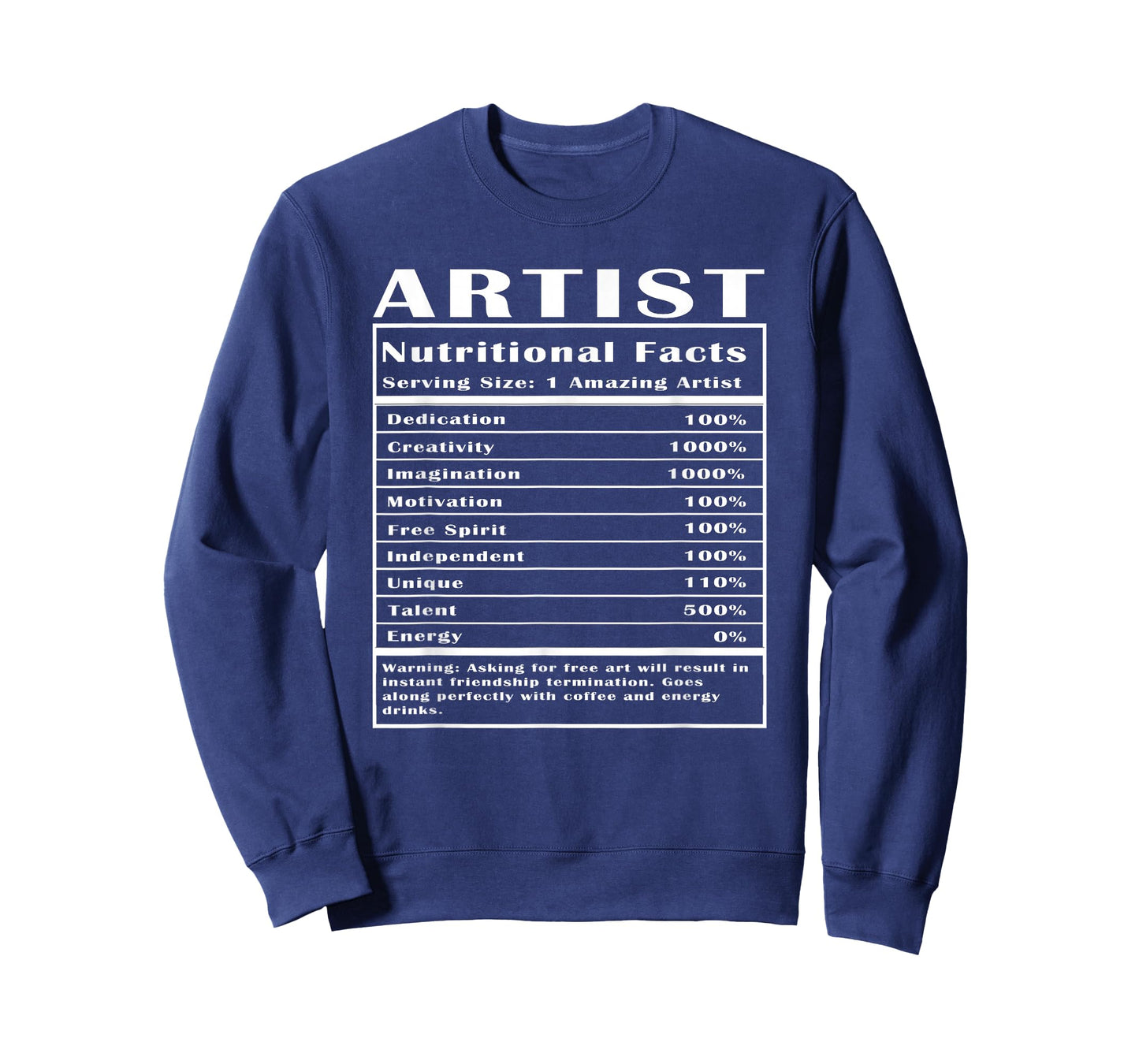 Artist Nutritional Facts T-Shirt
