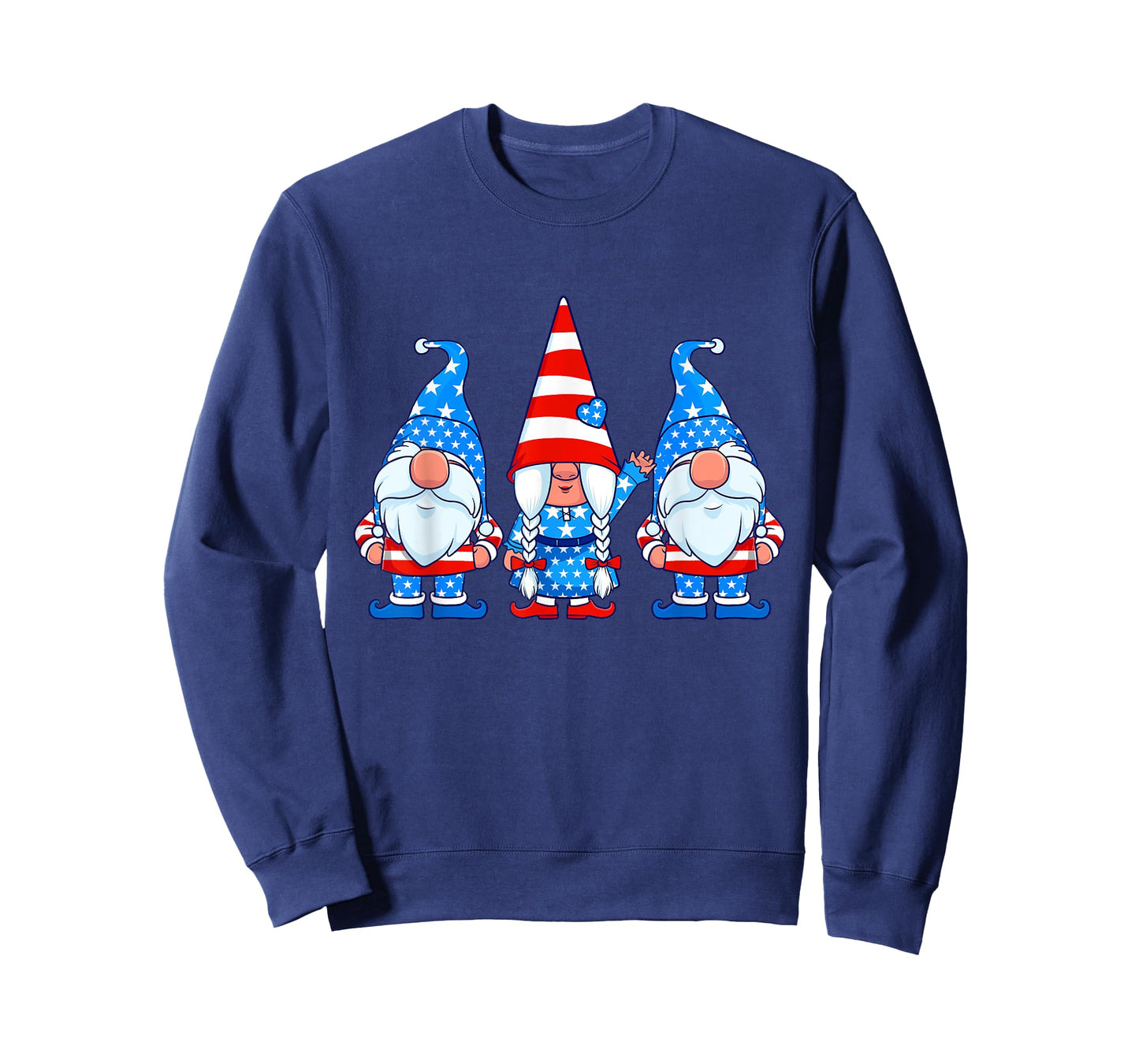 Patriotic Gnomes 4th of July USA American Flag Cute Gnome T-Shirt for Women Kids Men