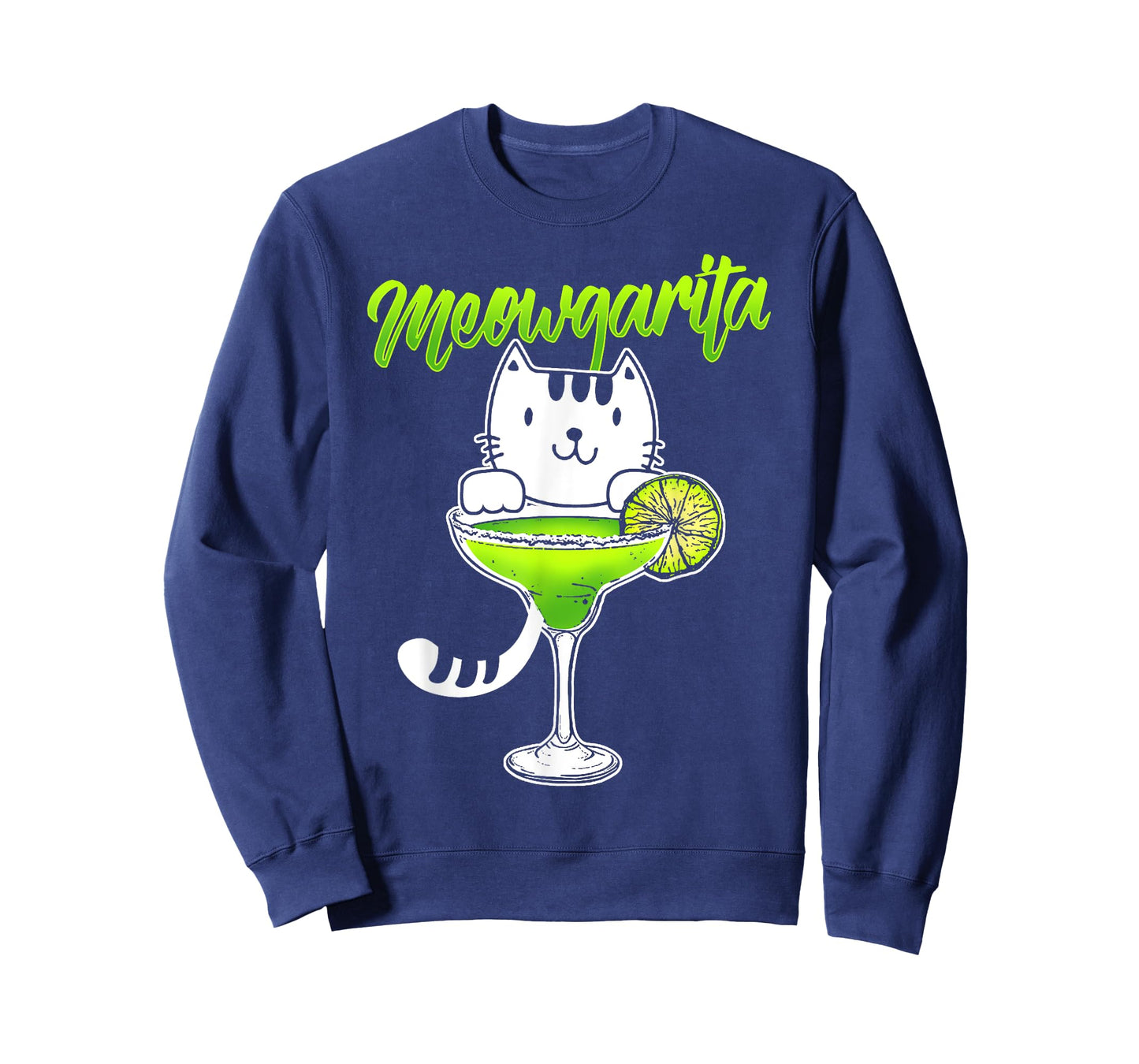 Funny Cat Drinking T Shirt Meowgarita Cocktail T-Shirt for Men Women