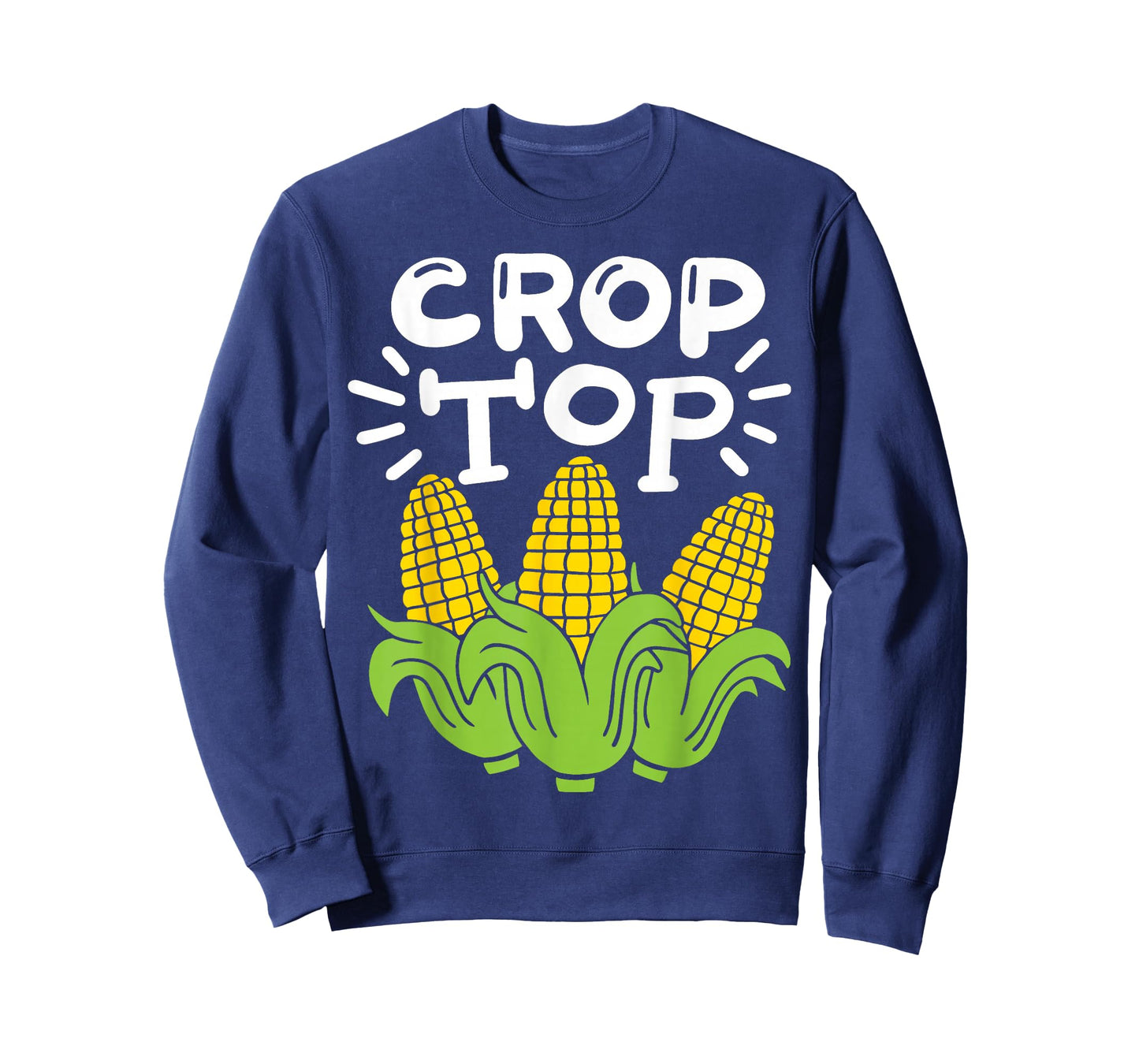 Corn Farm Farmer Co. Women's Black Cartoon Crop Top T-Shirt