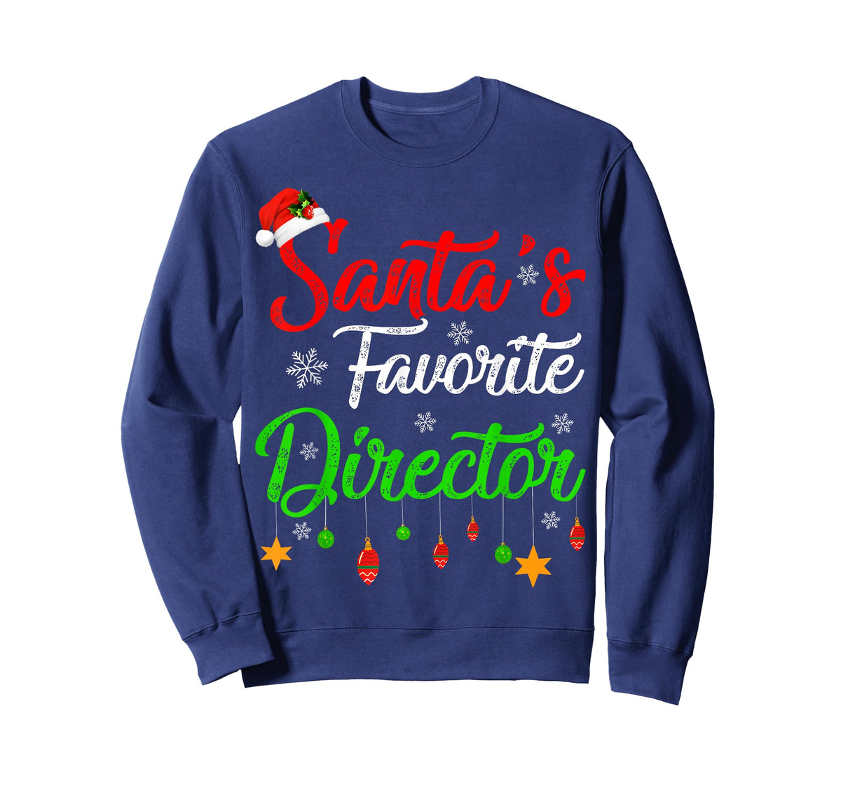 Funny Xmas Santa's Favorite Director Christmas T-Shirt