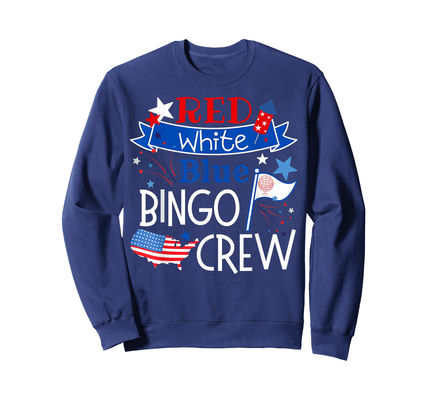 Bingo Crew Red White Blue American Patriotic Fourth of July T-Shirt