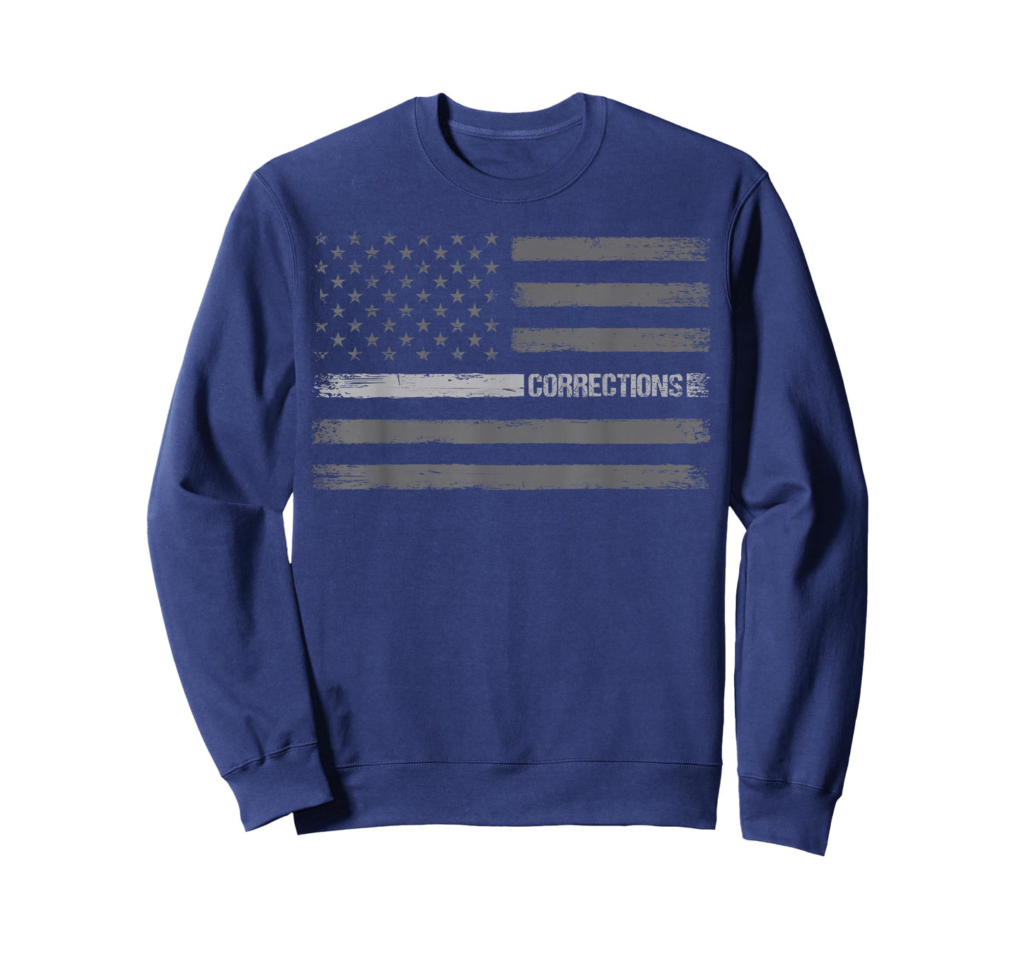 Corrections - Thin Silver Line Flag for Correctional Officer T-Shirt