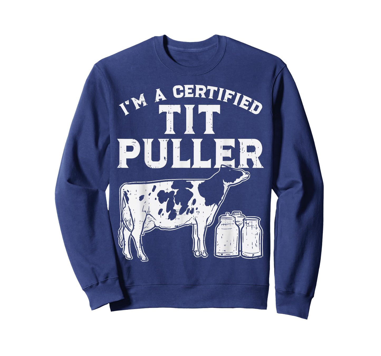 Certified Tit Puller Cow Farming Farm Animal Farmer Gift T-Shirt