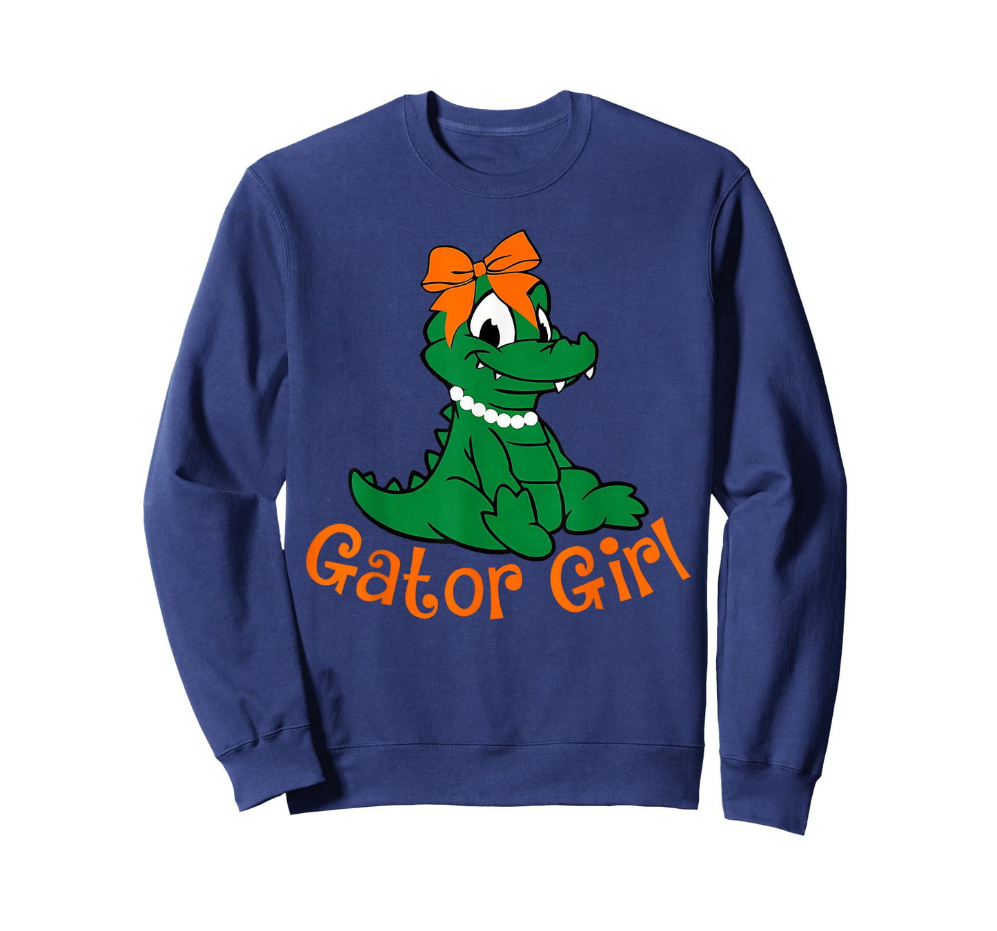 Gator Girl Cute Orange Bow Gator Women Girls Kids T-Shirt
