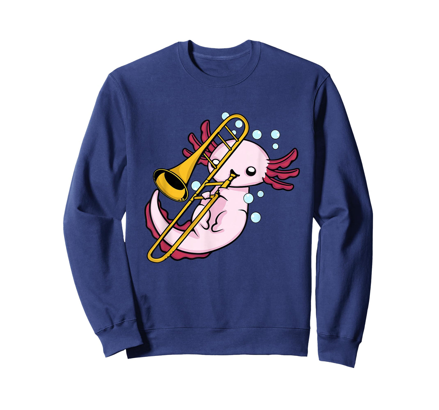 Axolotl Playing Trombone Kids Marching Band Trombone T-Shirt