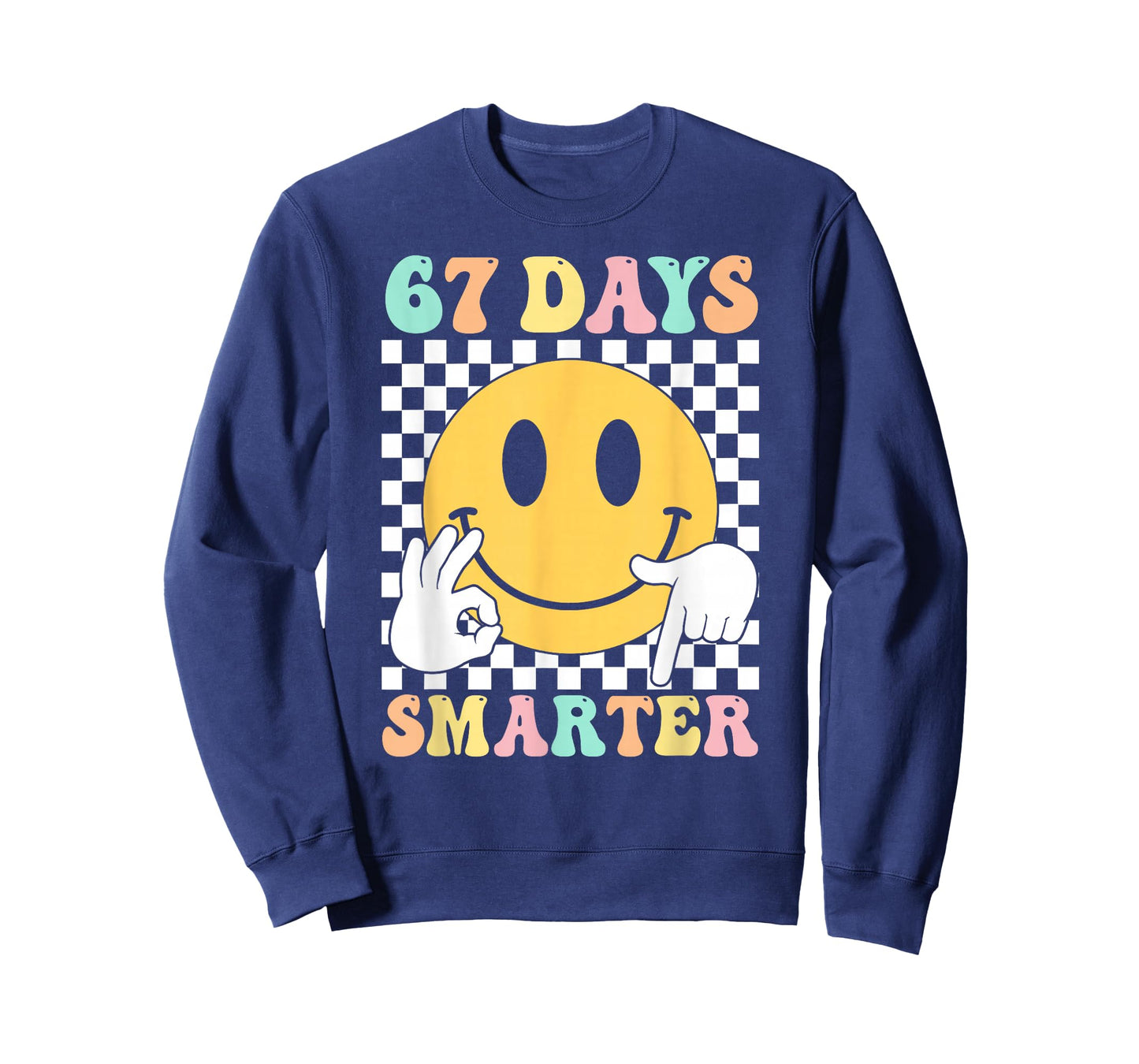 67 Days Smarter Teacher Kids Six Seven 6 7 Meme 100th Day T-Shirt