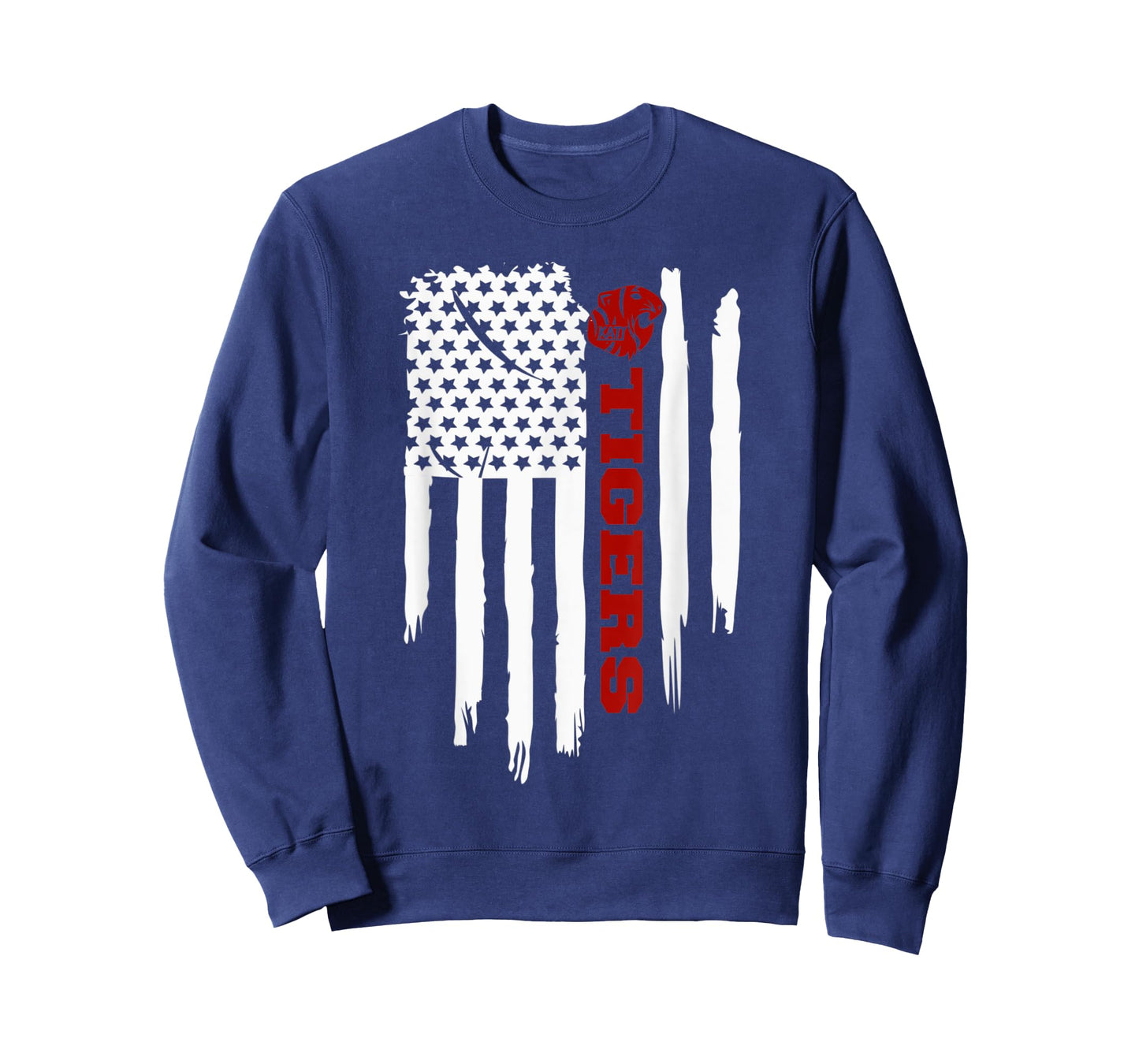 Katy Tigers, Katy, Texas American Flag T-Shirt for Women Kids Men