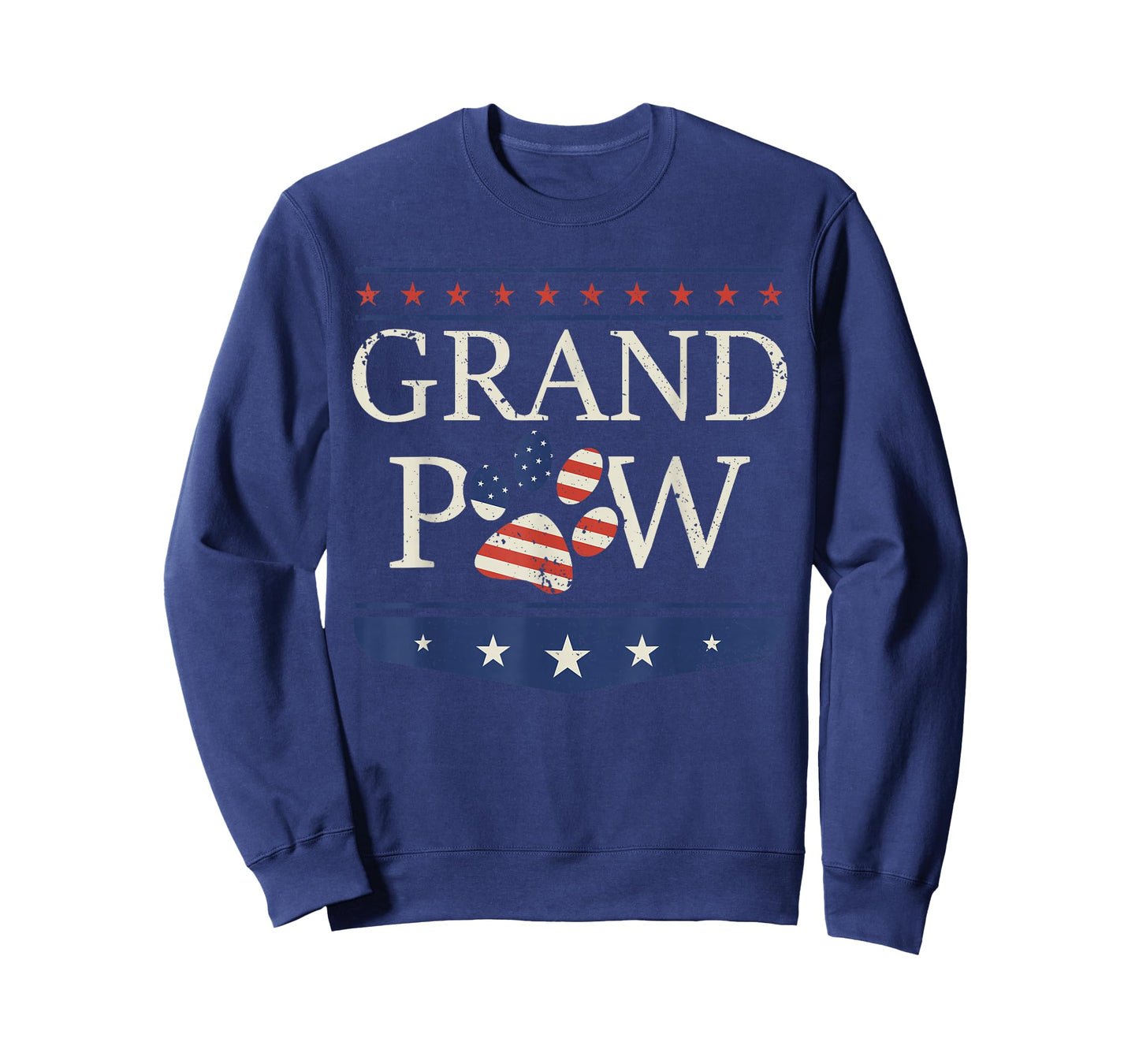 Grandpaw - Dog Grandpa Father's Day Grandkids Patriotic T-Shirt