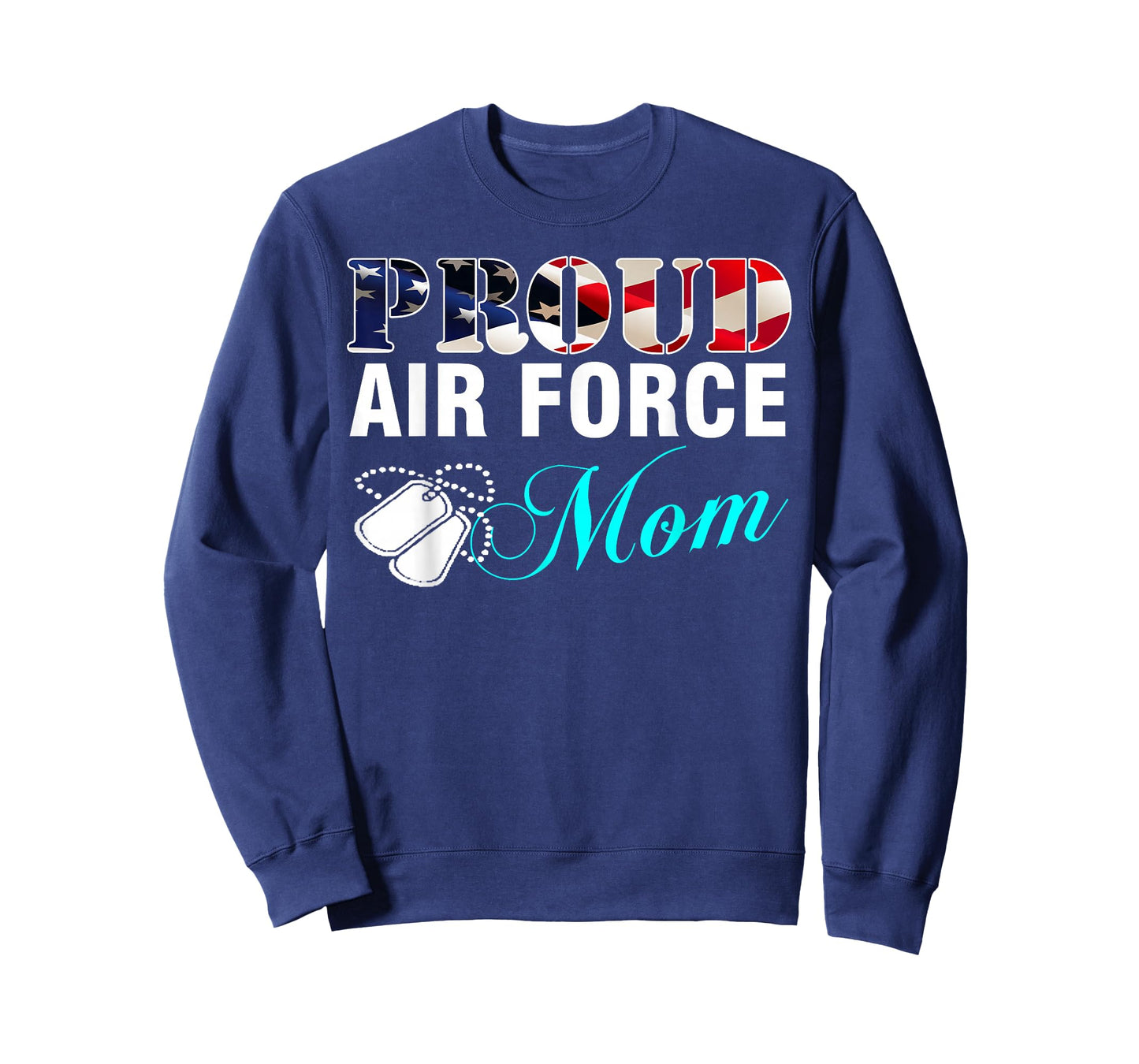 Vintage Proud Air Force Mom With American Flag Gift T-Shirt