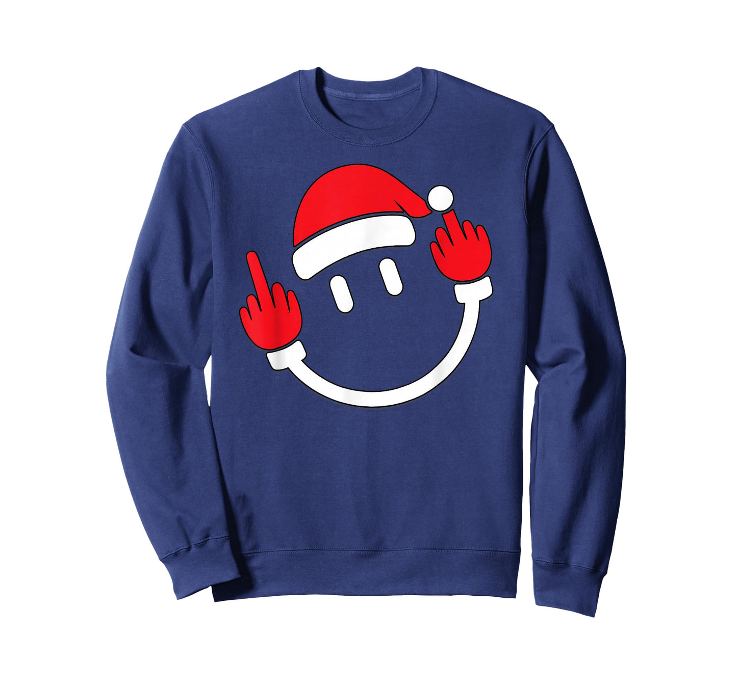 Santa Middle Finger Flip Off | Christmas Profanity Xmas T-Shirt
