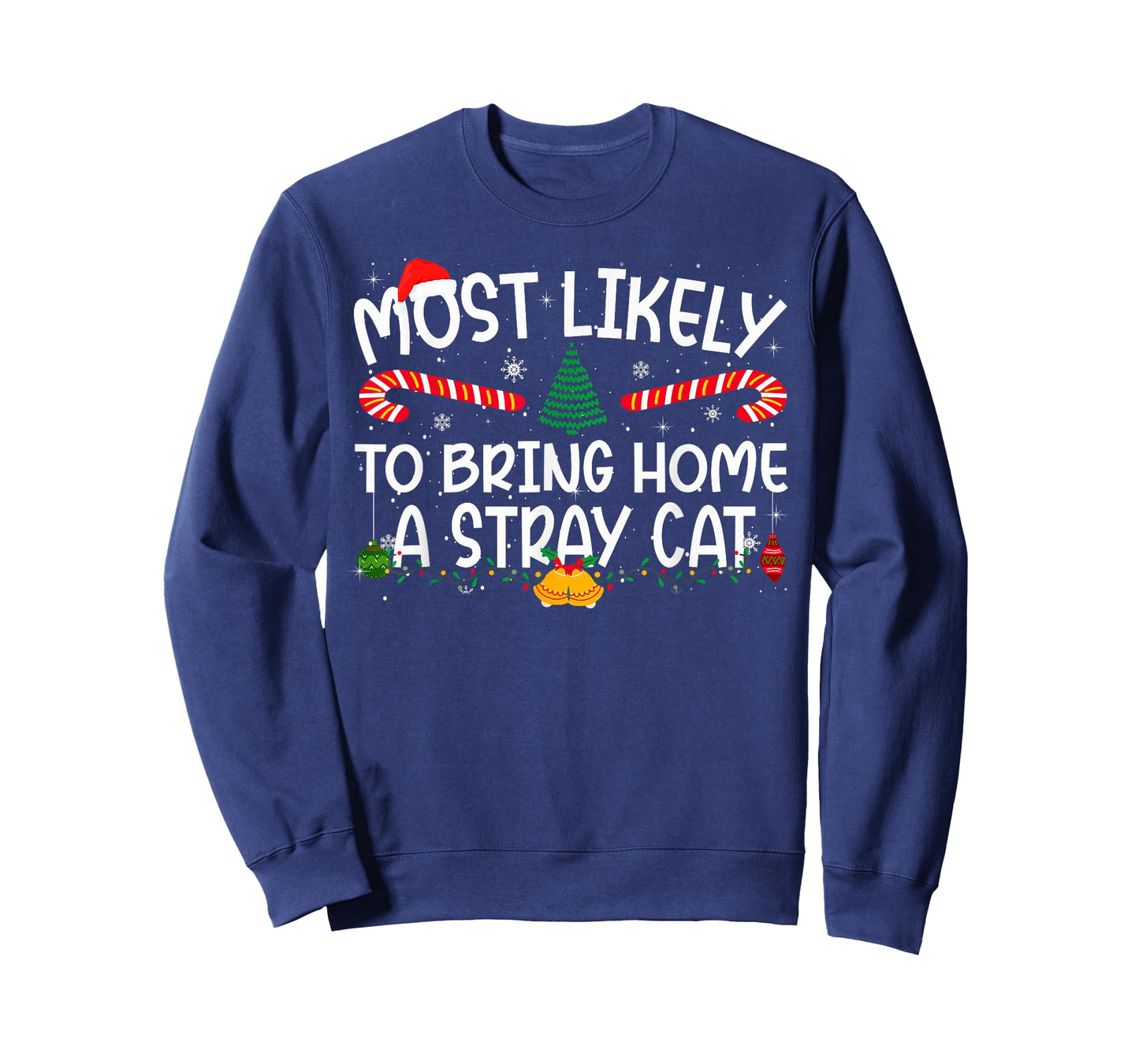 Family Matching Xmas Most Likely to Bring Home A Stray Cat T-Shirt