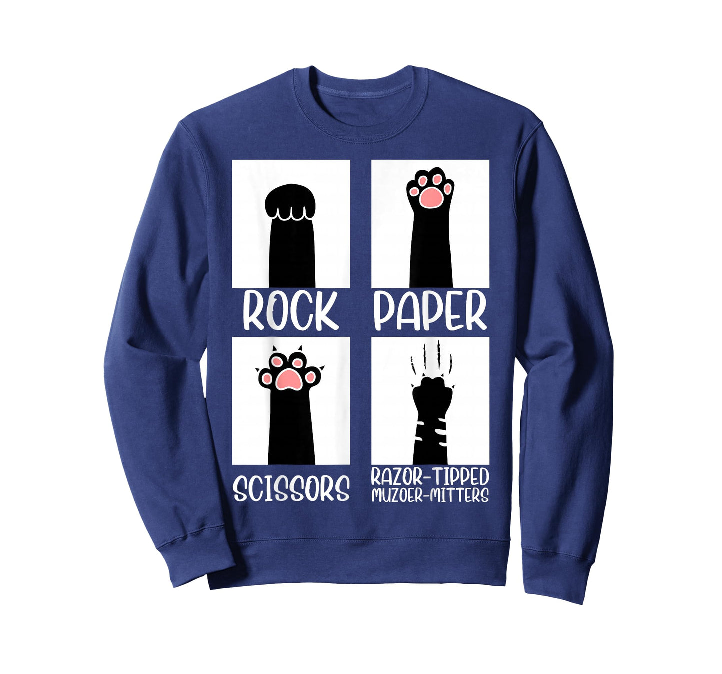 Rock Paper Scissors Hand Game Cute Paw Funny Cat Men Women T-Shirt