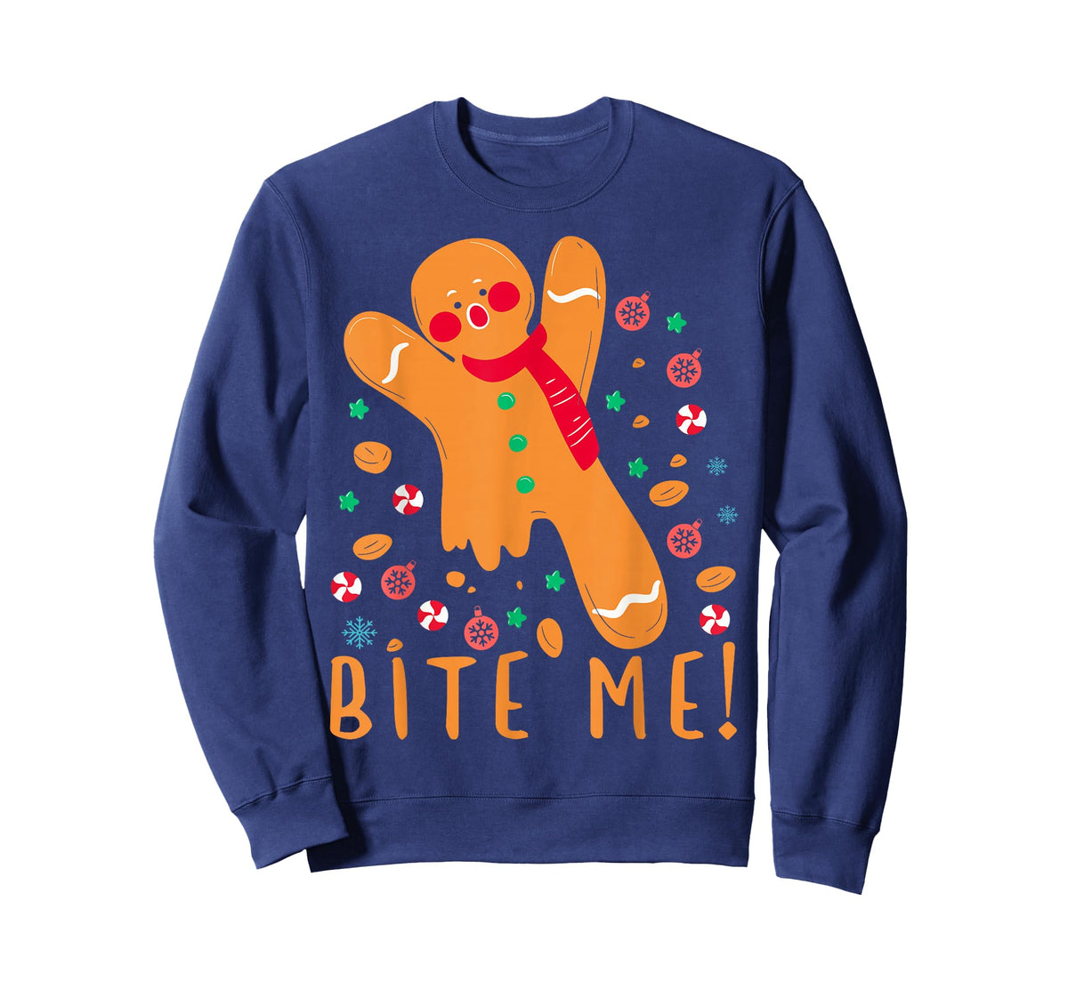Bite Me! - Gingerbread Funny Christmas Cookie Pajama T-Shirt