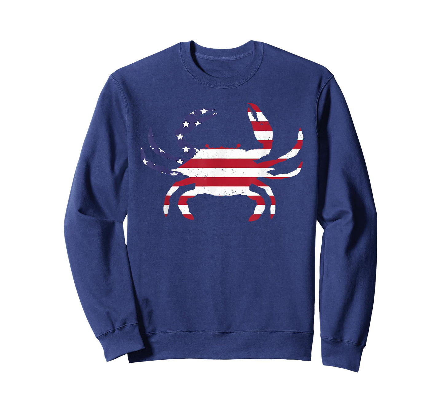 Cool Crab for Men Women Fourth July Flag Patriotic Crabbing T-Shirt