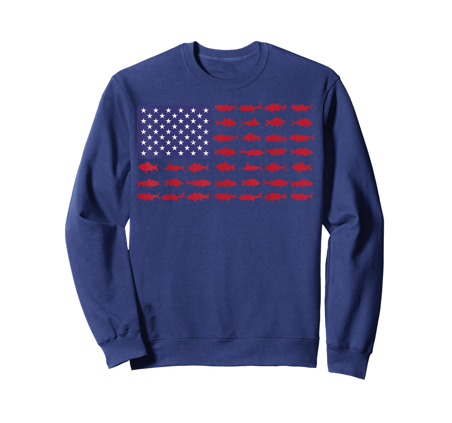 American Flag Fishing-Shirt Men Kids Bass Fish Dad Patriotic T-Shirt
