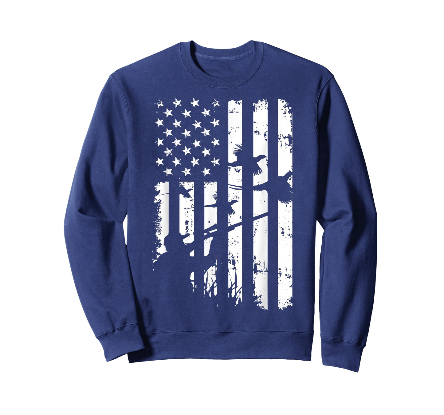 Cool Waterfowl American Vintage USA Flag Pheasant Hunting T-Shirt