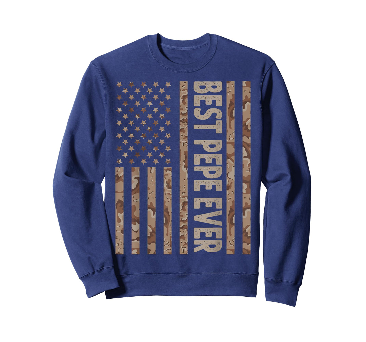 Best Pepe Ever US American Flag Funny Grandpa Father's Day T-Shirt for Men