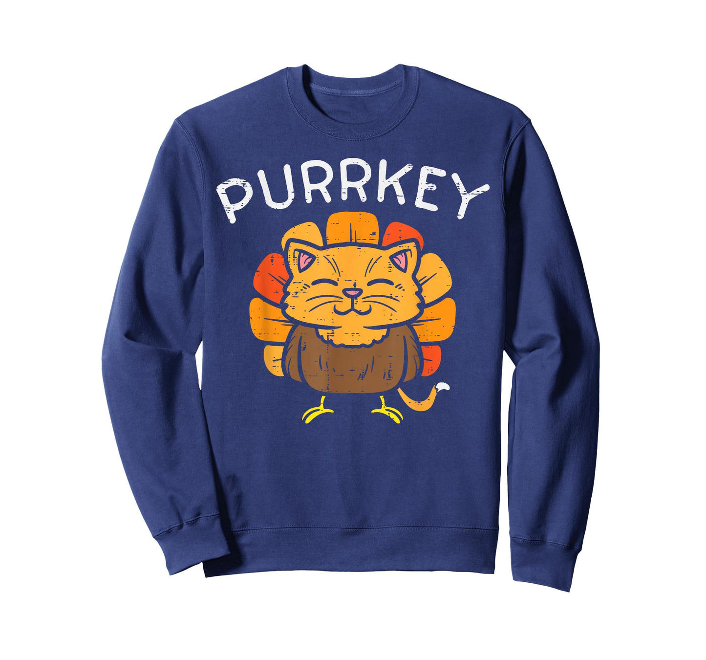 Purrkey Turkey Cat Kitten Funny Thanksgiving Cat Owner Lover T-Shirt